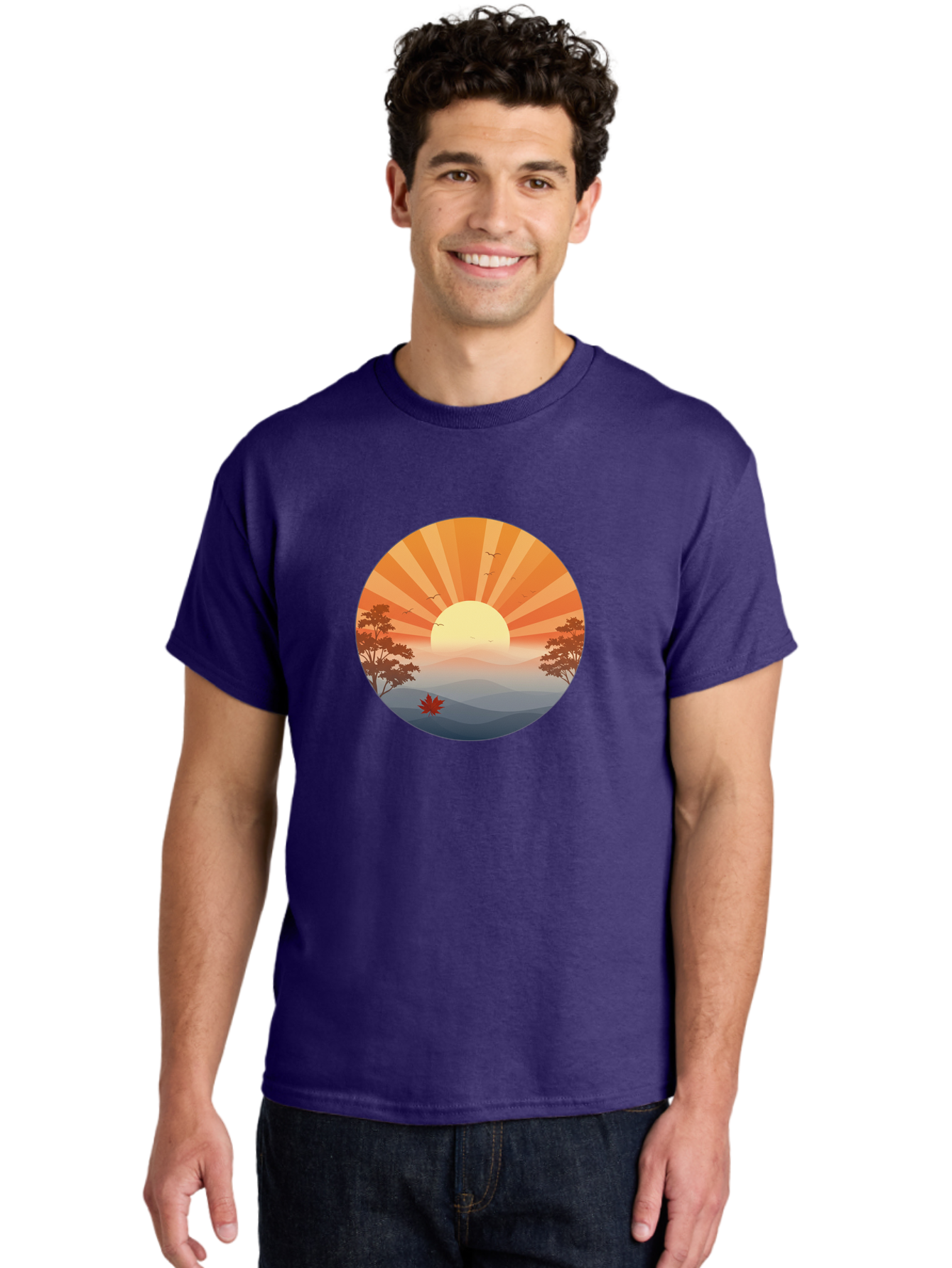Sunset-Landscape Men'S Graphic Tee, 100% Cotton, Comfortable Casual Summer Wear, Machine Washable, Vintage Camera, Old Camera, Antique Camera, Black Camera, Classic Photography, Photography Equipment, Nostalgic Device, Film Camera, Camera Art Bah208