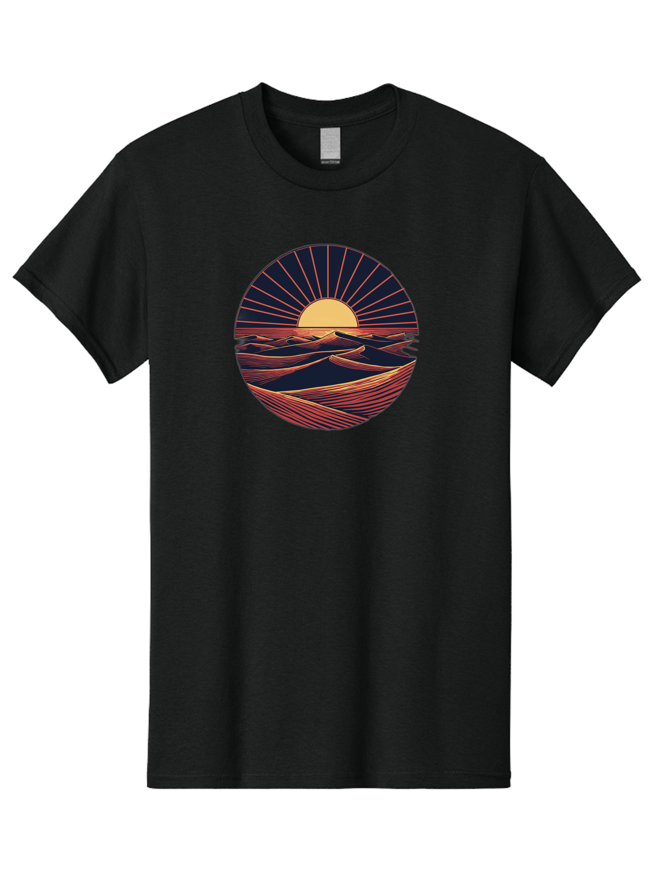 Sunset-Over-Waves Men'S Graphic Tee, 100% Cotton, Comfortable Casual Summer Wear, Machine Washable, Vintage Camera, Old Camera, Antique Camera, Black Camera, Classic Photography, Photography Equipment, Nostalgic Device, Film Camera, Camera Art Bah209