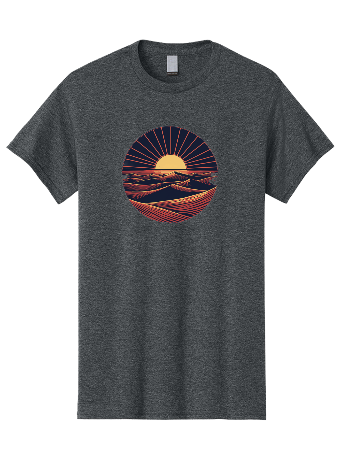 Sunset-Over-Waves Men'S Graphic Tee, 100% Cotton, Comfortable Casual Summer Wear, Machine Washable, Vintage Camera, Old Camera, Antique Camera, Black Camera, Classic Photography, Photography Equipment, Nostalgic Device, Film Camera, Camera Art Bah209