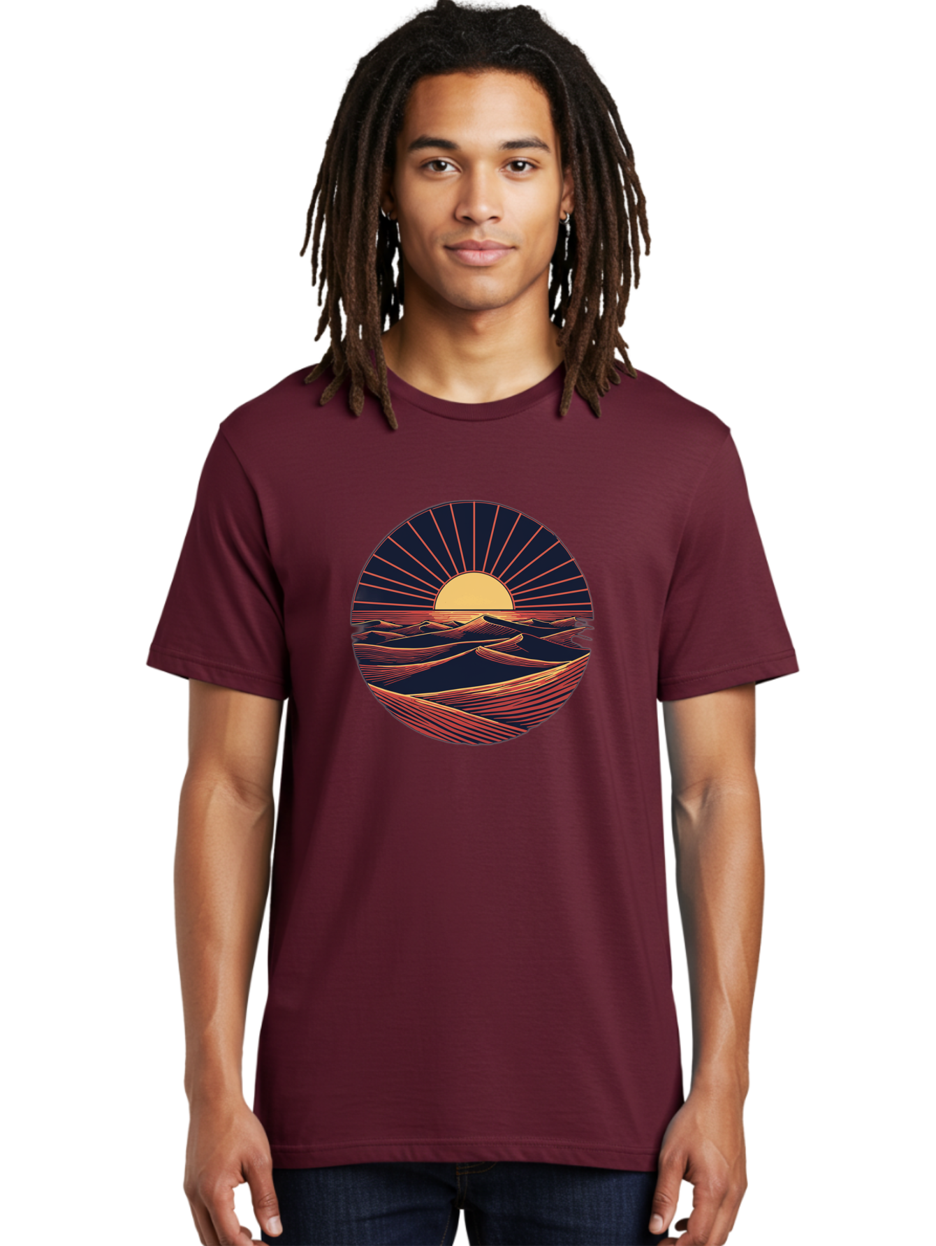 Sunset-Over-Waves Men'S Graphic Tee, 100% Cotton, Comfortable Casual Summer Wear, Machine Washable, Vintage Camera, Old Camera, Antique Camera, Black Camera, Classic Photography, Photography Equipment, Nostalgic Device, Film Camera, Camera Art Bah209