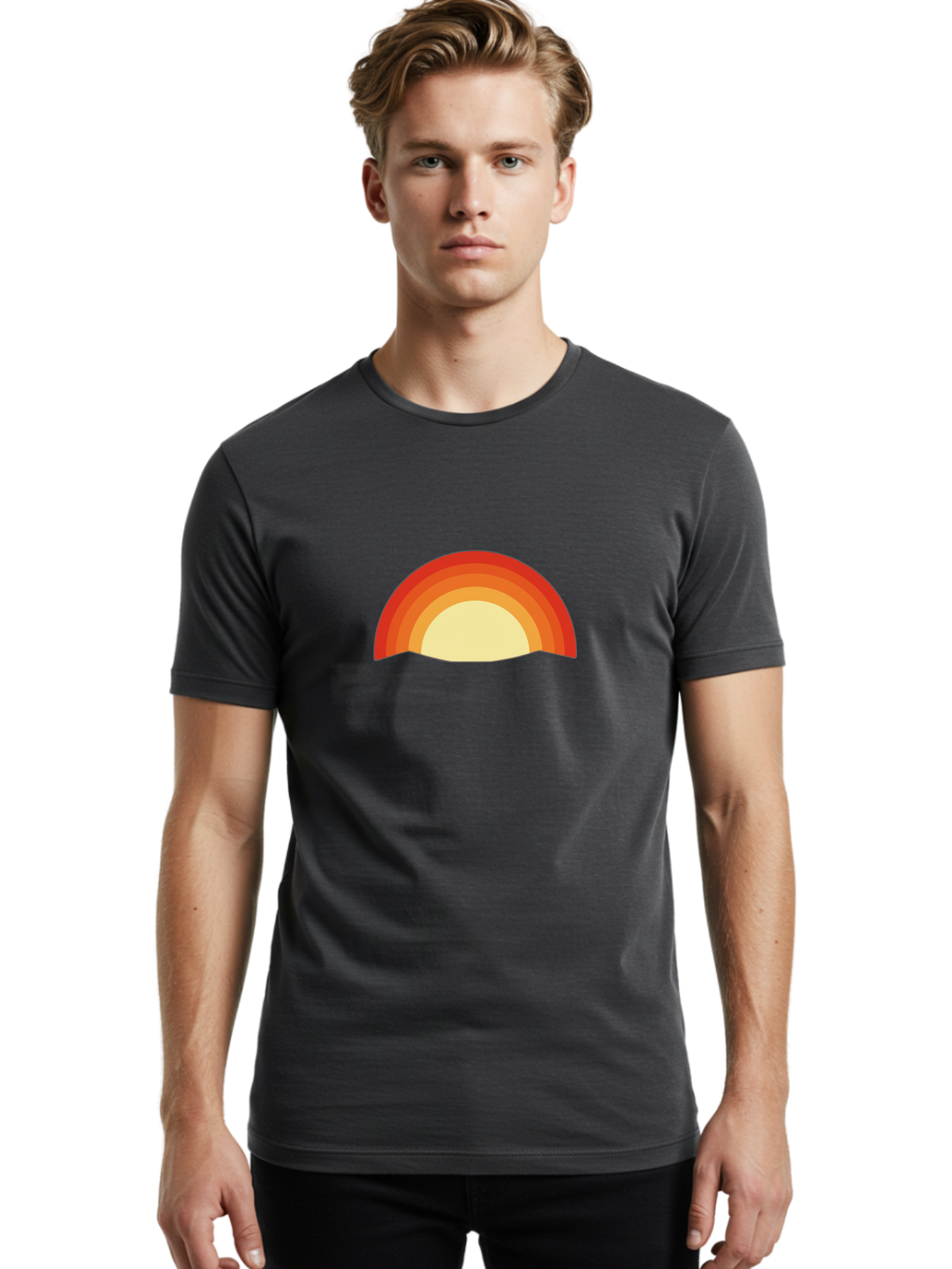 Sunset Men'S Graphic Tee, 100% Cotton, Comfortable Casual Summer Wear, Machine Washable, Vintage Camera, Old Camera, Antique Camera, Black Camera, Classic Photography, Photography Equipment, Nostalgic Device, Film Camera, Camera Art Bah211