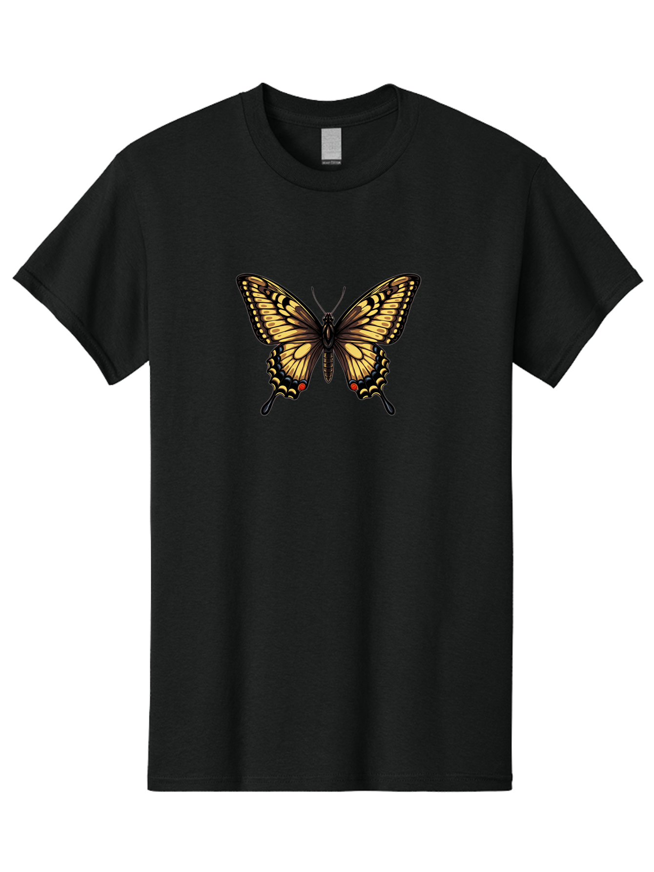 Swallowtail-Butterfly Men'S Graphic Tee, 100% Cotton, Comfortable Casual Summer Wear, Machine Washable, Vintage Camera, Old Camera, Antique Camera, Black Camera, Classic Photography, Photography Equipment, Nostalgic Device, Film Camera, Bah215