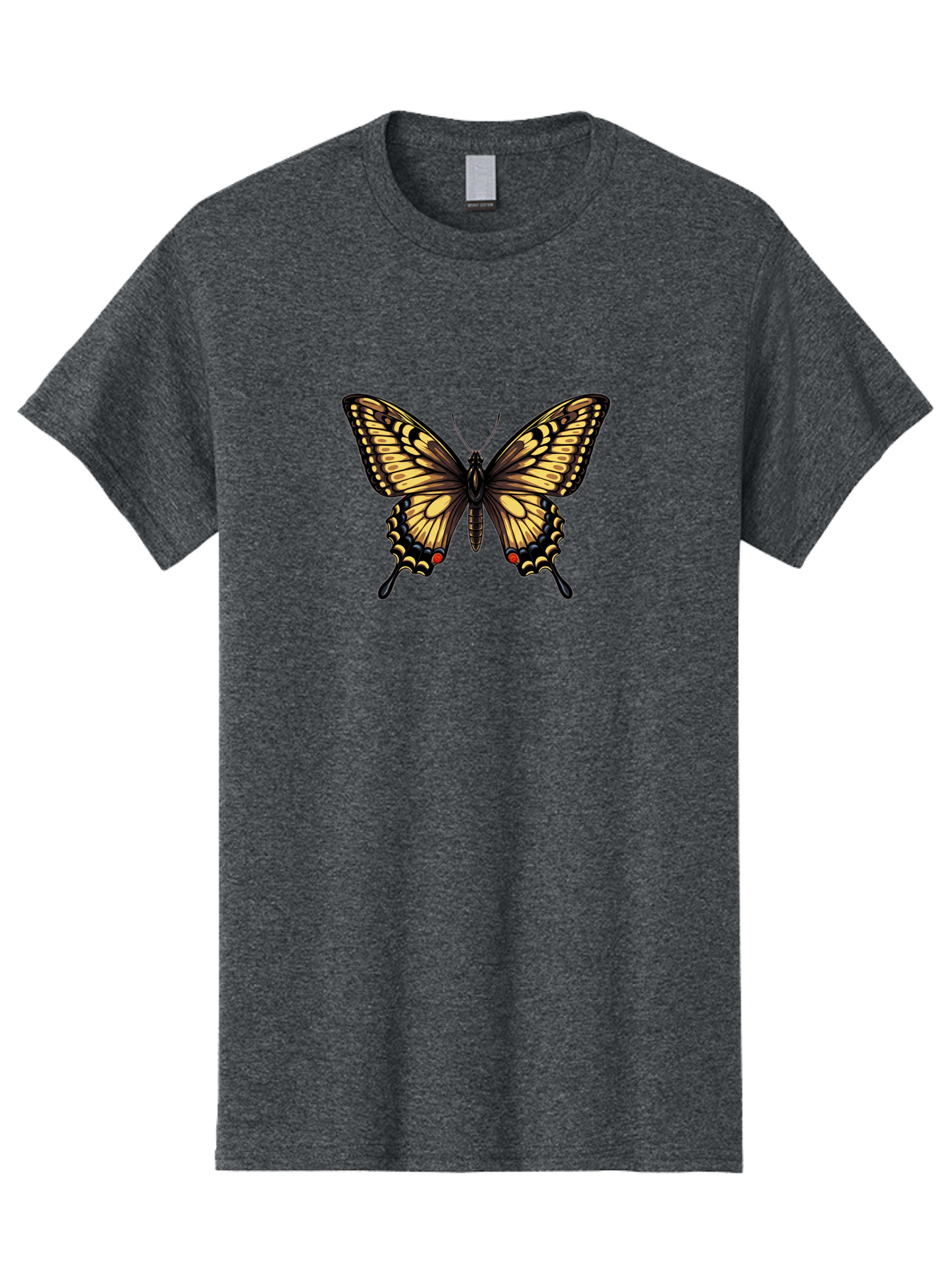 Swallowtail-Butterfly Men'S Graphic Tee, 100% Cotton, Comfortable Casual Summer Wear, Machine Washable, Vintage Camera, Old Camera, Antique Camera, Black Camera, Classic Photography, Photography Equipment, Nostalgic Device, Film Camera, Bah215
