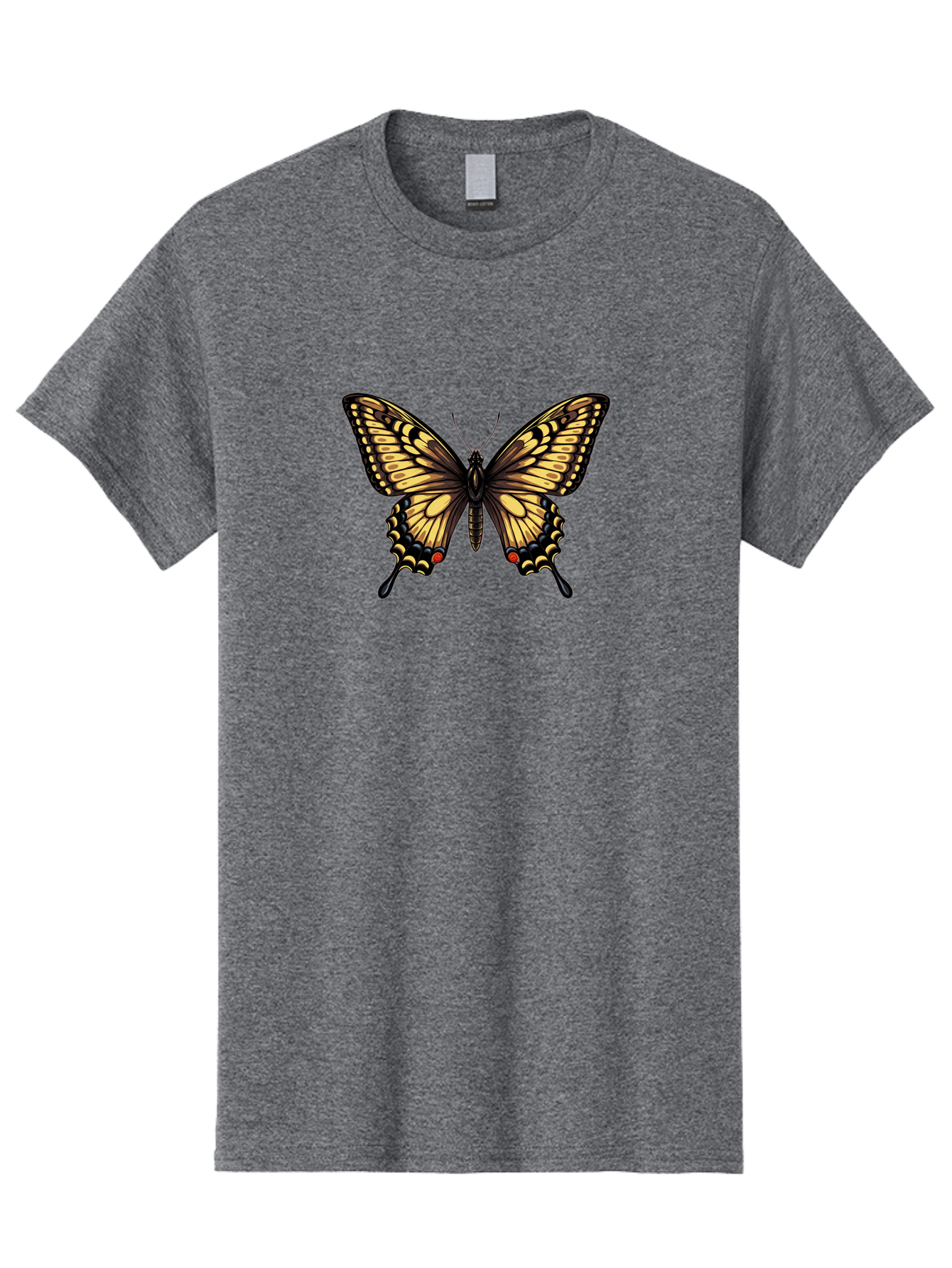 Swallowtail-Butterfly Men'S Graphic Tee, 100% Cotton, Comfortable Casual Summer Wear, Machine Washable, Vintage Camera, Old Camera, Antique Camera, Black Camera, Classic Photography, Photography Equipment, Nostalgic Device, Film Camera, Bah215