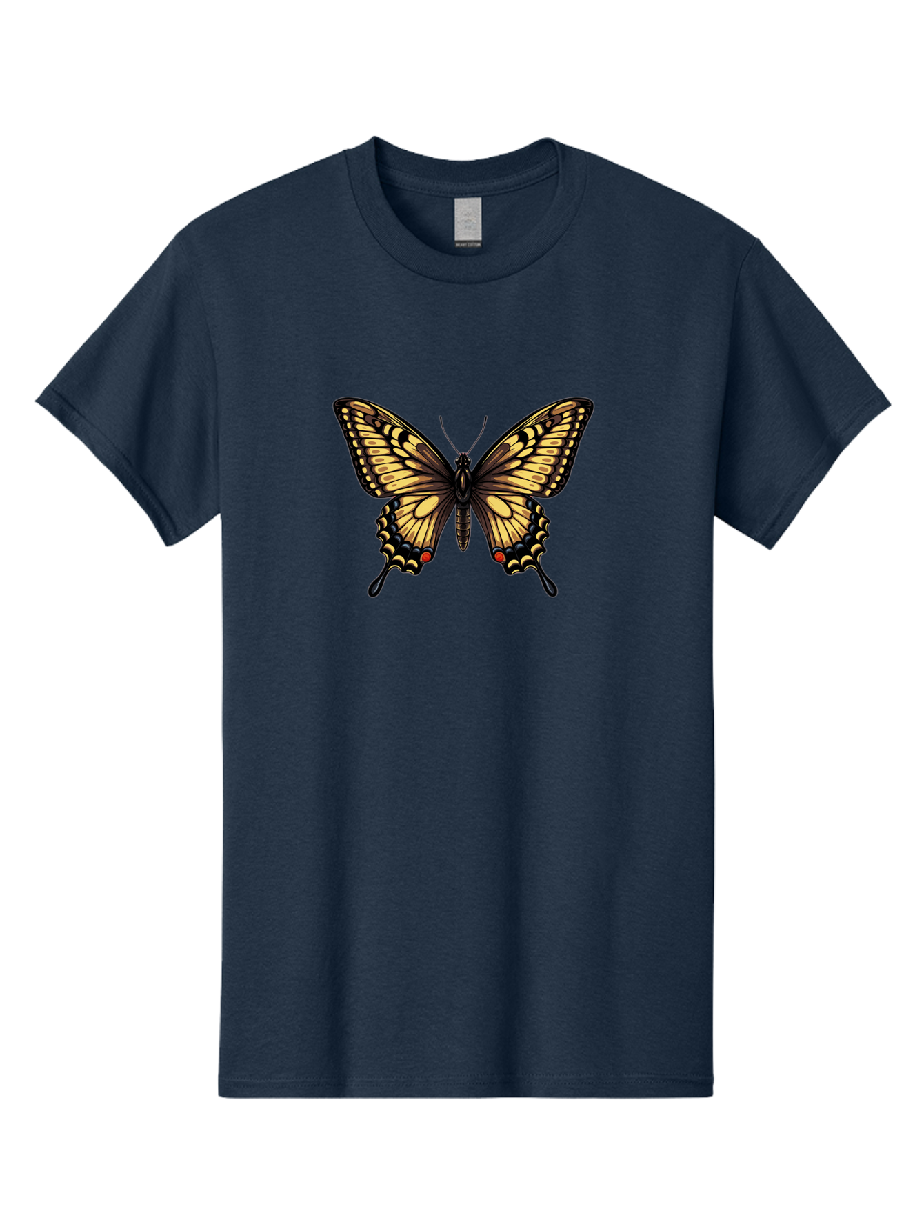 Swallowtail-Butterfly Men'S Graphic Tee, 100% Cotton, Comfortable Casual Summer Wear, Machine Washable, Vintage Camera, Old Camera, Antique Camera, Black Camera, Classic Photography, Photography Equipment, Nostalgic Device, Film Camera, Bah215