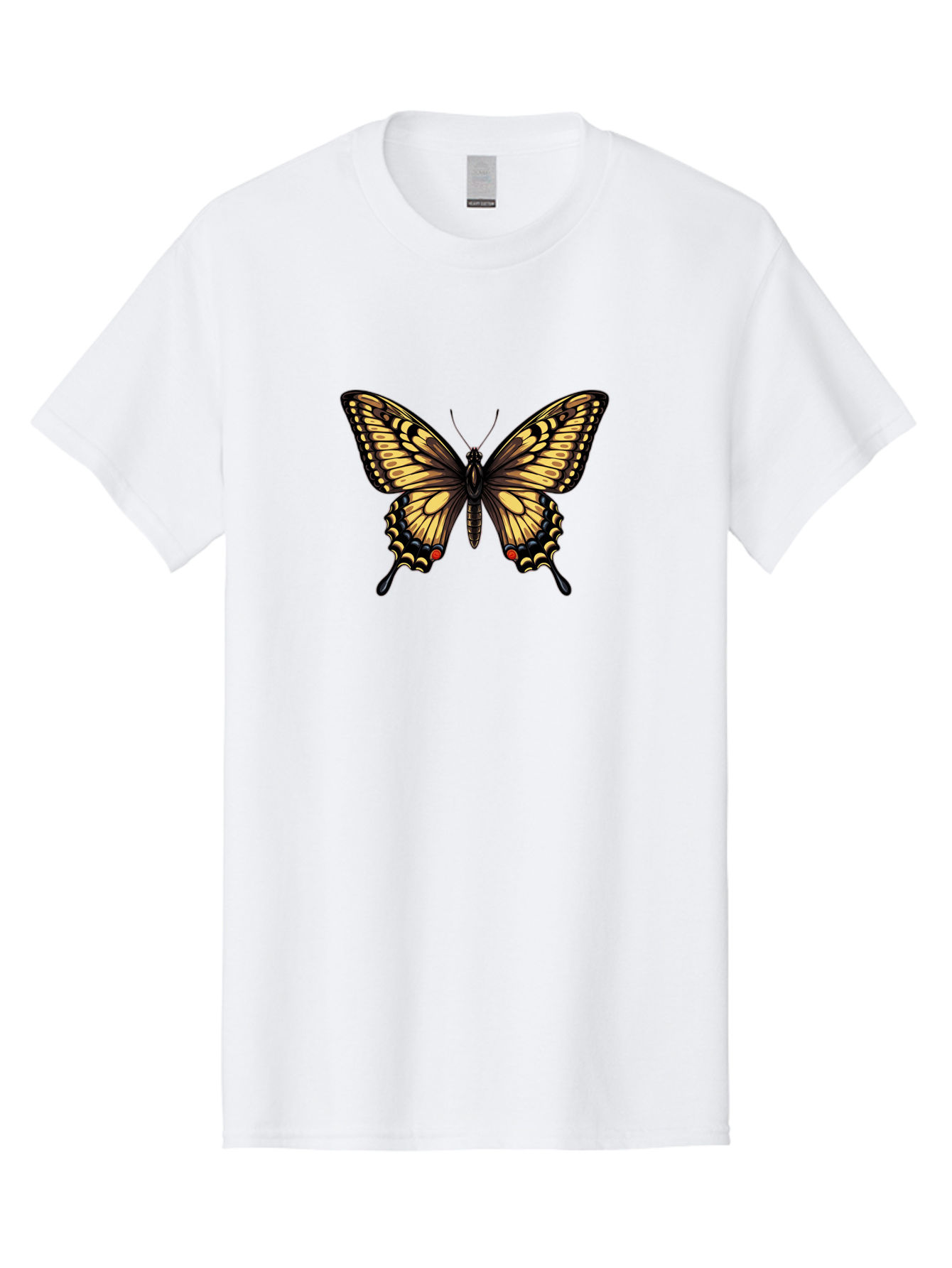 Swallowtail-Butterfly Men'S Graphic Tee, 100% Cotton, Comfortable Casual Summer Wear, Machine Washable, Vintage Camera, Old Camera, Antique Camera, Black Camera, Classic Photography, Photography Equipment, Nostalgic Device, Film Camera, Bah215
