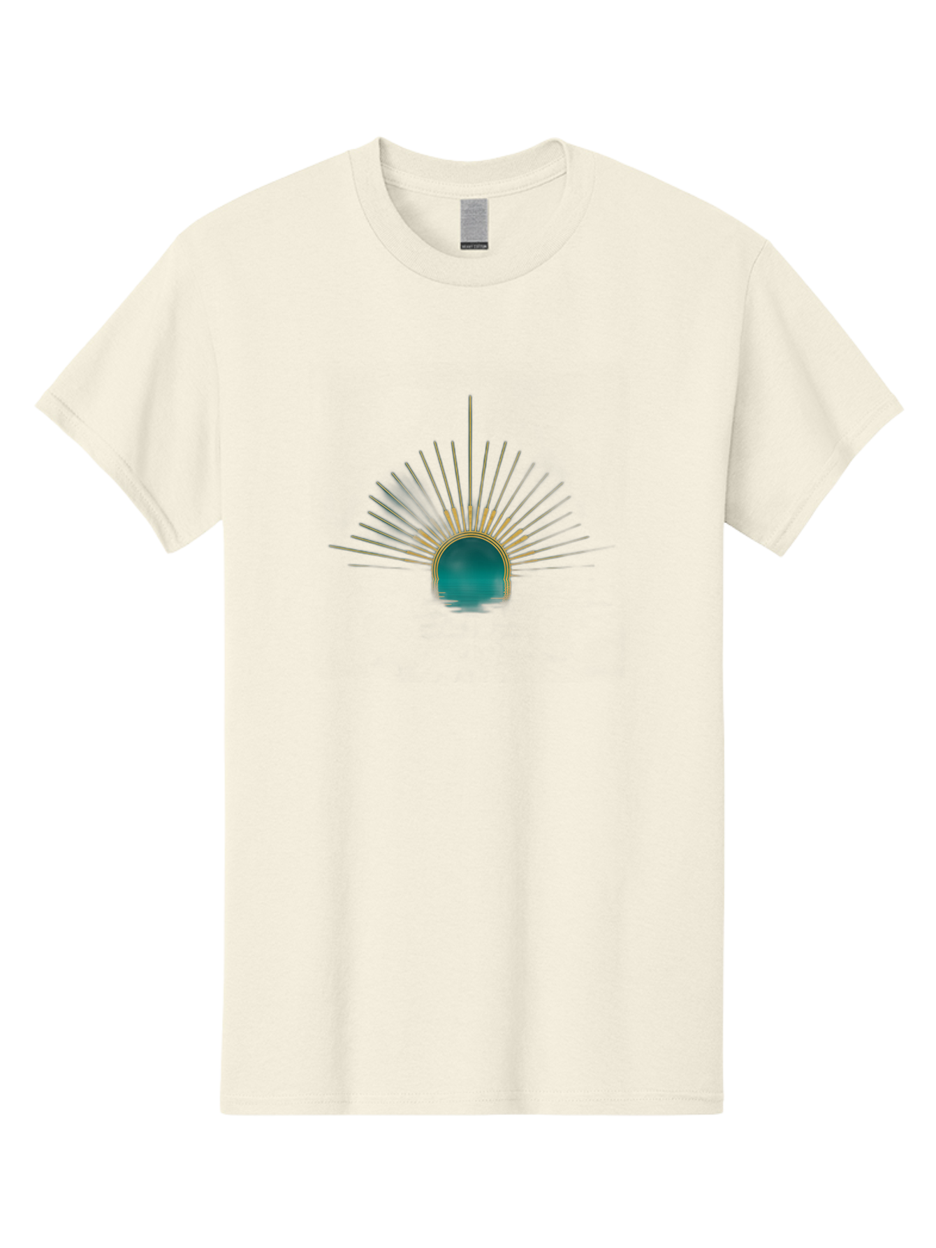 Teal-Sunburst Men'S Graphic Tee, 100% Cotton, Comfortable Casual Summer Wear, Machine Washable, Vintage Camera, Old Camera, Antique Camera, Black Camera, Classic Photography, Photography Equipment, Nostalgic Device, Film Camera, Camera Art Bah229