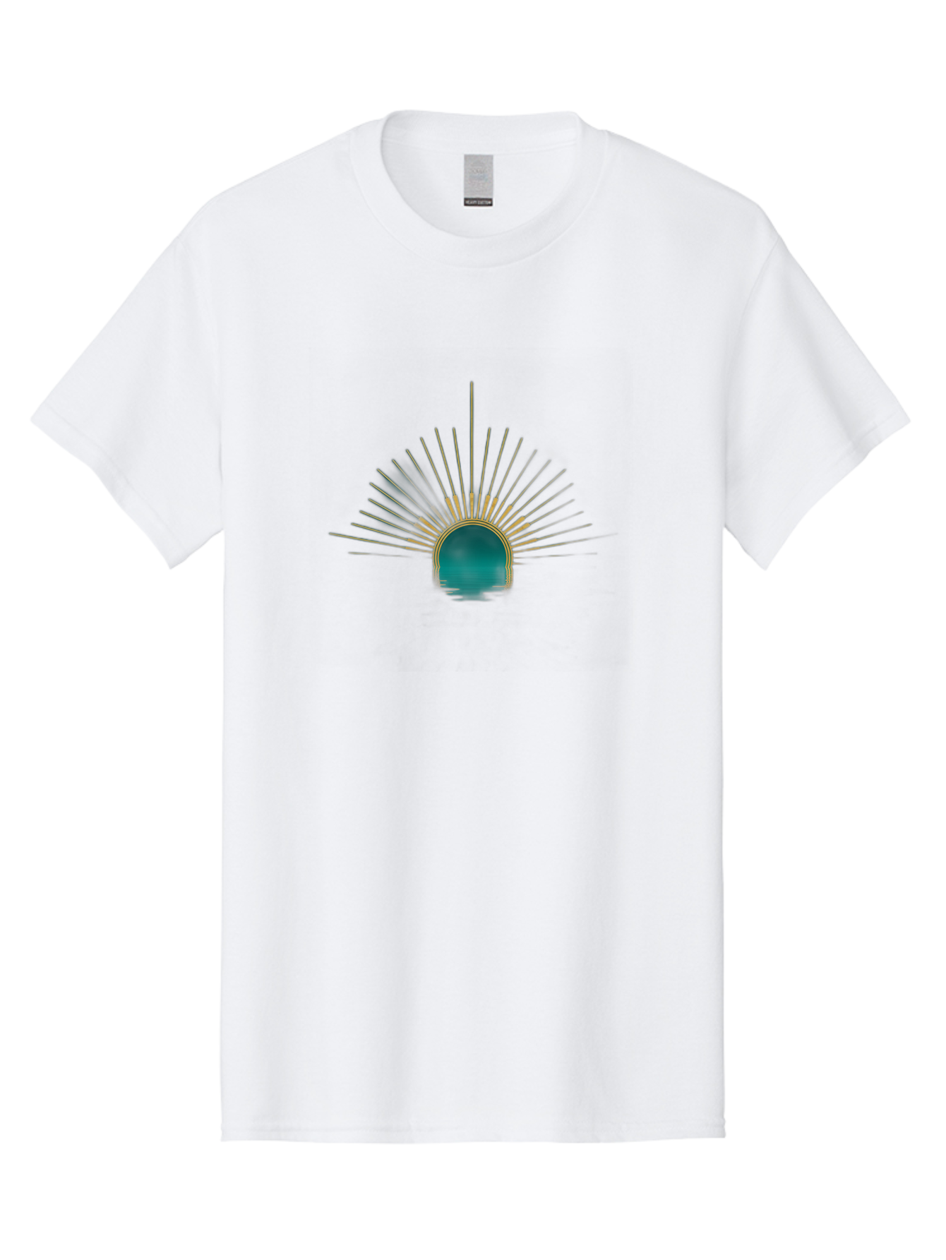 Teal-Sunburst Men'S Graphic Tee, 100% Cotton, Comfortable Casual Summer Wear, Machine Washable, Vintage Camera, Old Camera, Antique Camera, Black Camera, Classic Photography, Photography Equipment, Nostalgic Device, Film Camera, Camera Art Bah229