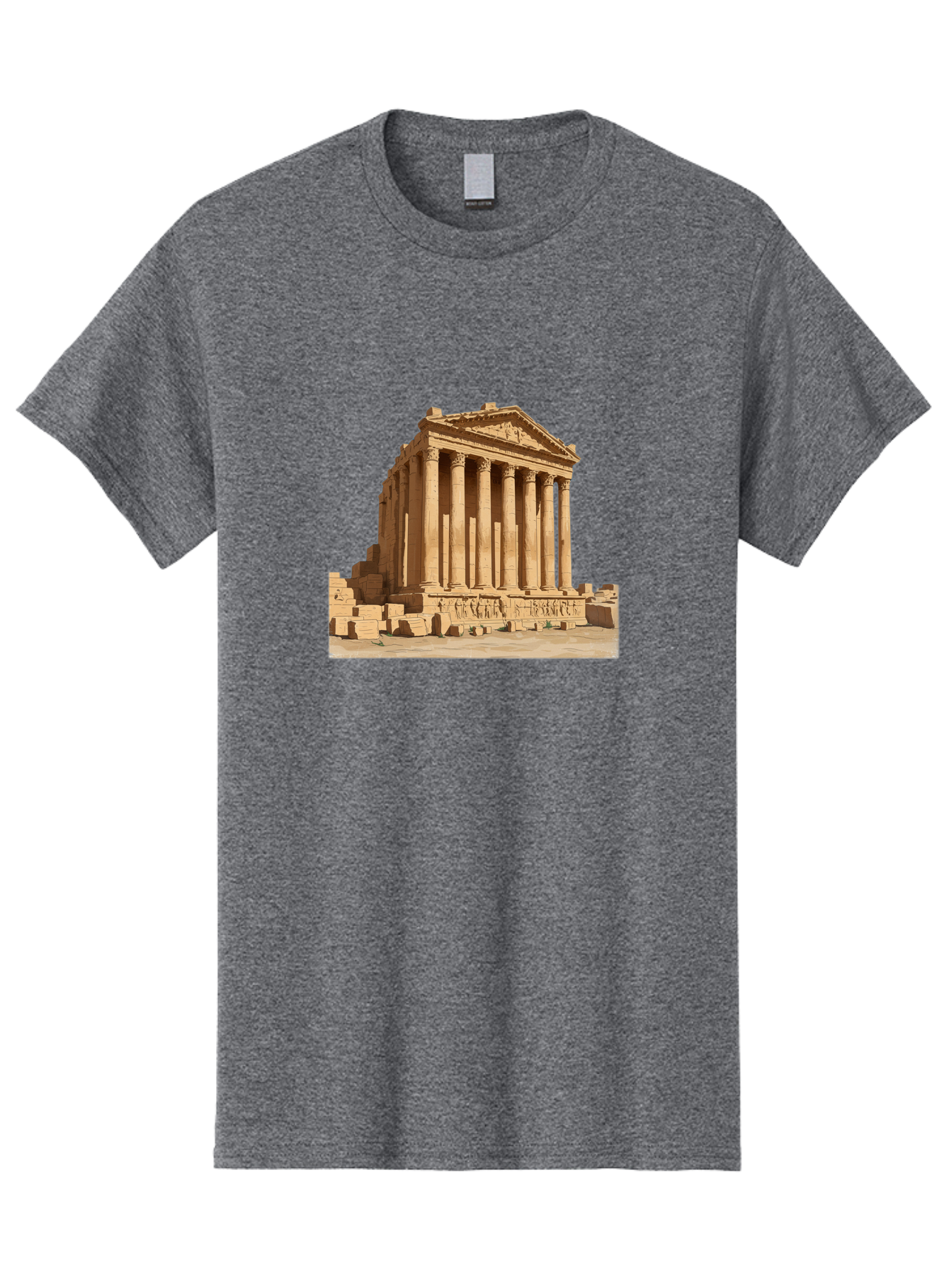 Temple-Of-Baalshamin-1 Men'S Graphic Tee, 100% Cotton, Comfortable Casual Summer Wear, Machine Washable, Vintage Camera, Old Camera, Antique Camera, Black Camera, Classic Photography, Photography Equipment, Nostalgic Device, Film Camera, Bah230