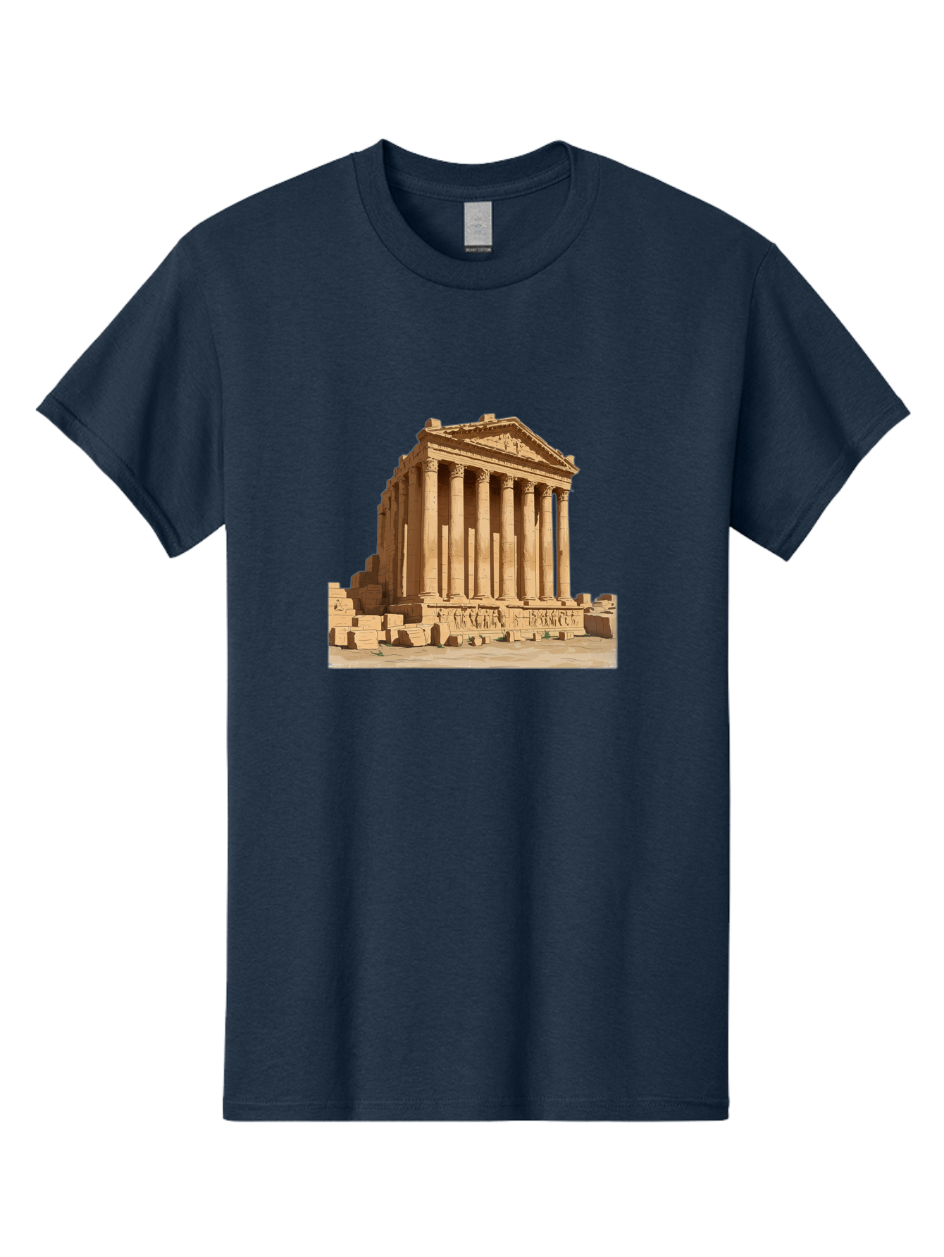 Temple-Of-Baalshamin-1 Men'S Graphic Tee, 100% Cotton, Comfortable Casual Summer Wear, Machine Washable, Vintage Camera, Old Camera, Antique Camera, Black Camera, Classic Photography, Photography Equipment, Nostalgic Device, Film Camera, Bah230