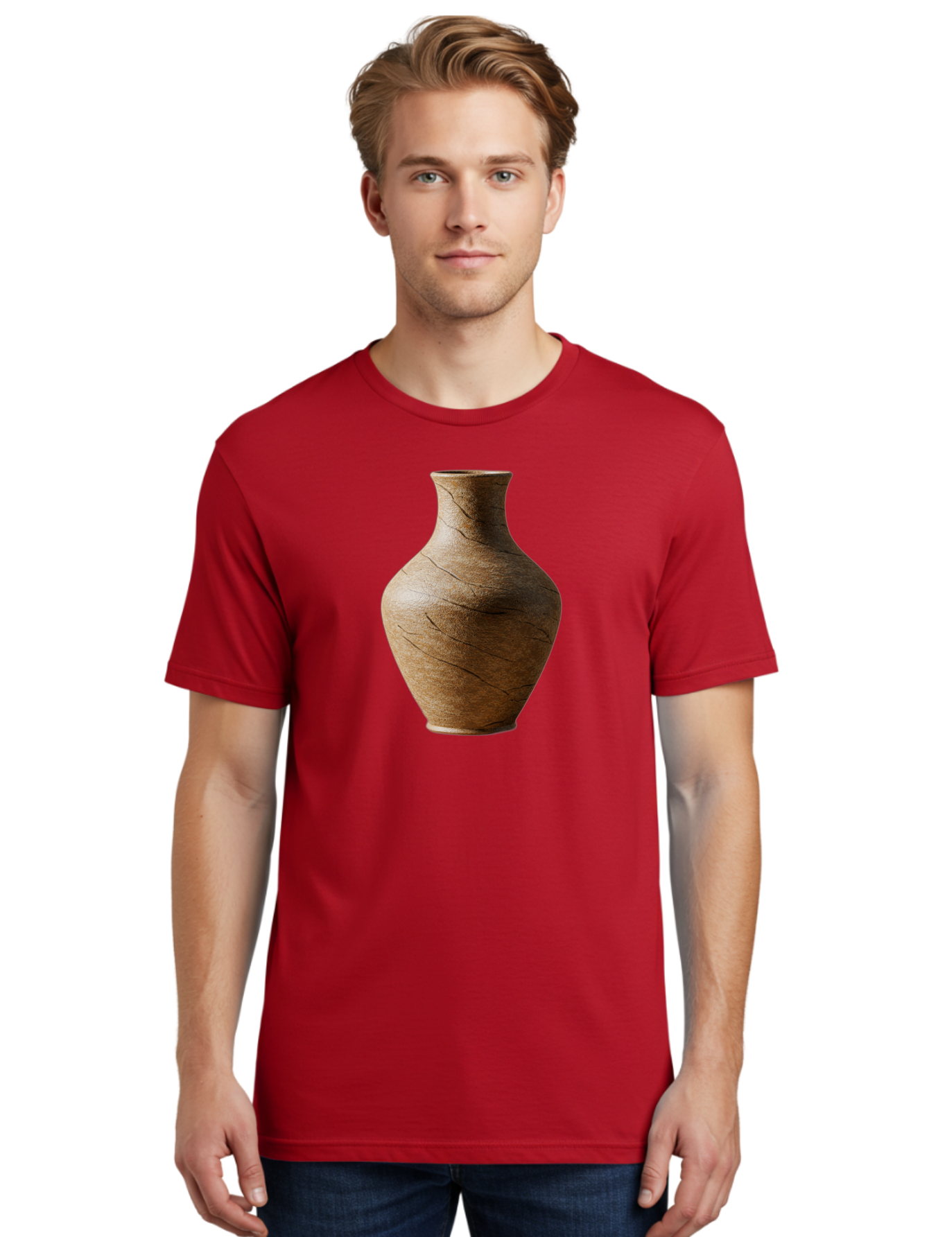 Terracotta-Vase Men'S Graphic Tee, 100% Cotton, Comfortable Casual Summer Wear, Machine Washable, Vintage Camera, Old Camera, Antique Camera, Black Camera, Classic Photography, Photography Equipment, Nostalgic Device, Film Camera, Camera Art Bah239