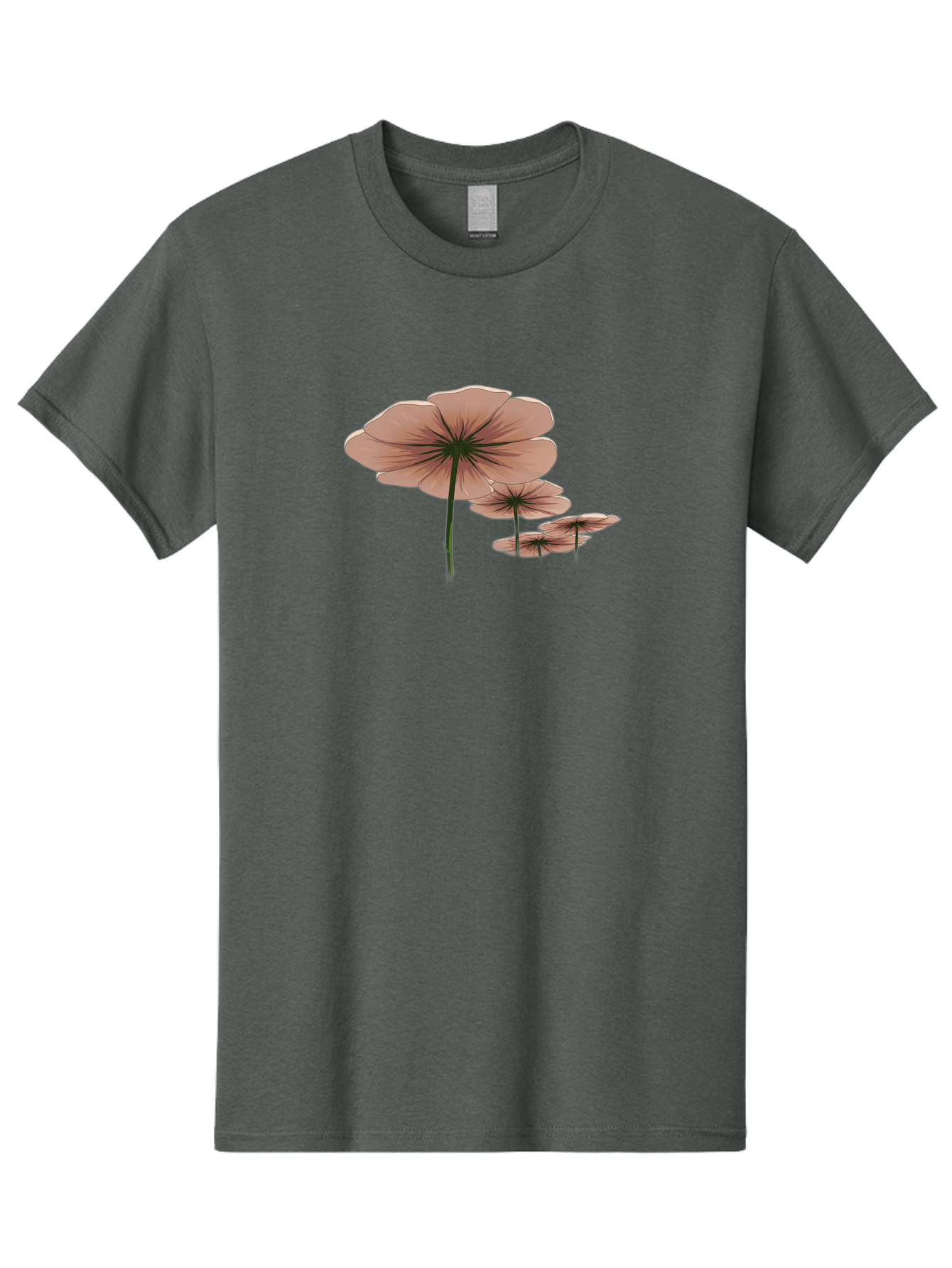 Three-Pink-Flowers Men'S Graphic Tee, 100% Cotton, Comfortable Casual Summer Wear, Machine Washable, Vintage Camera, Old Camera, Antique Camera, Black Camera, Classic Photography, Photography Equipment, Nostalgic Device, Film Camera, Bah253