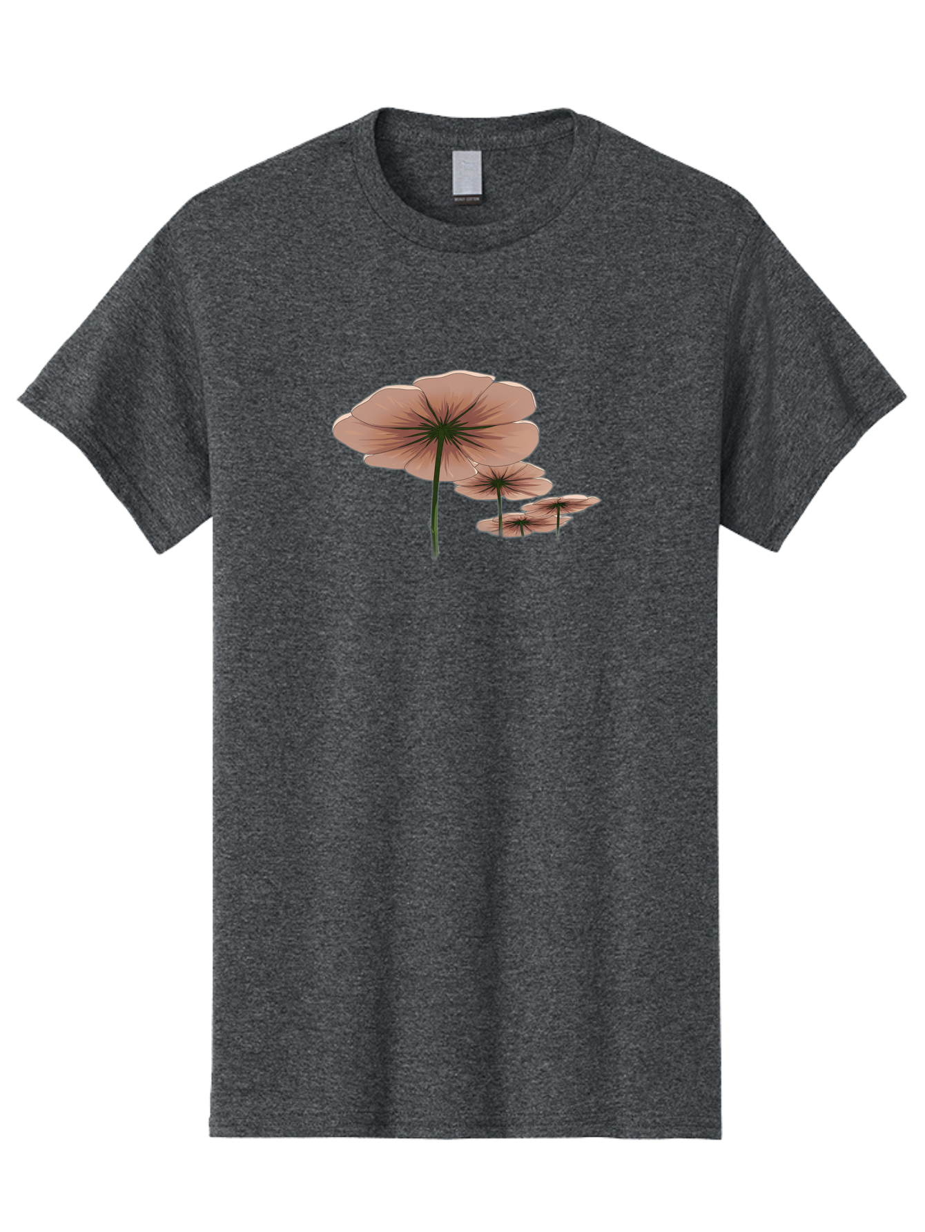 Three-Pink-Flowers Men'S Graphic Tee, 100% Cotton, Comfortable Casual Summer Wear, Machine Washable, Vintage Camera, Old Camera, Antique Camera, Black Camera, Classic Photography, Photography Equipment, Nostalgic Device, Film Camera, Bah253