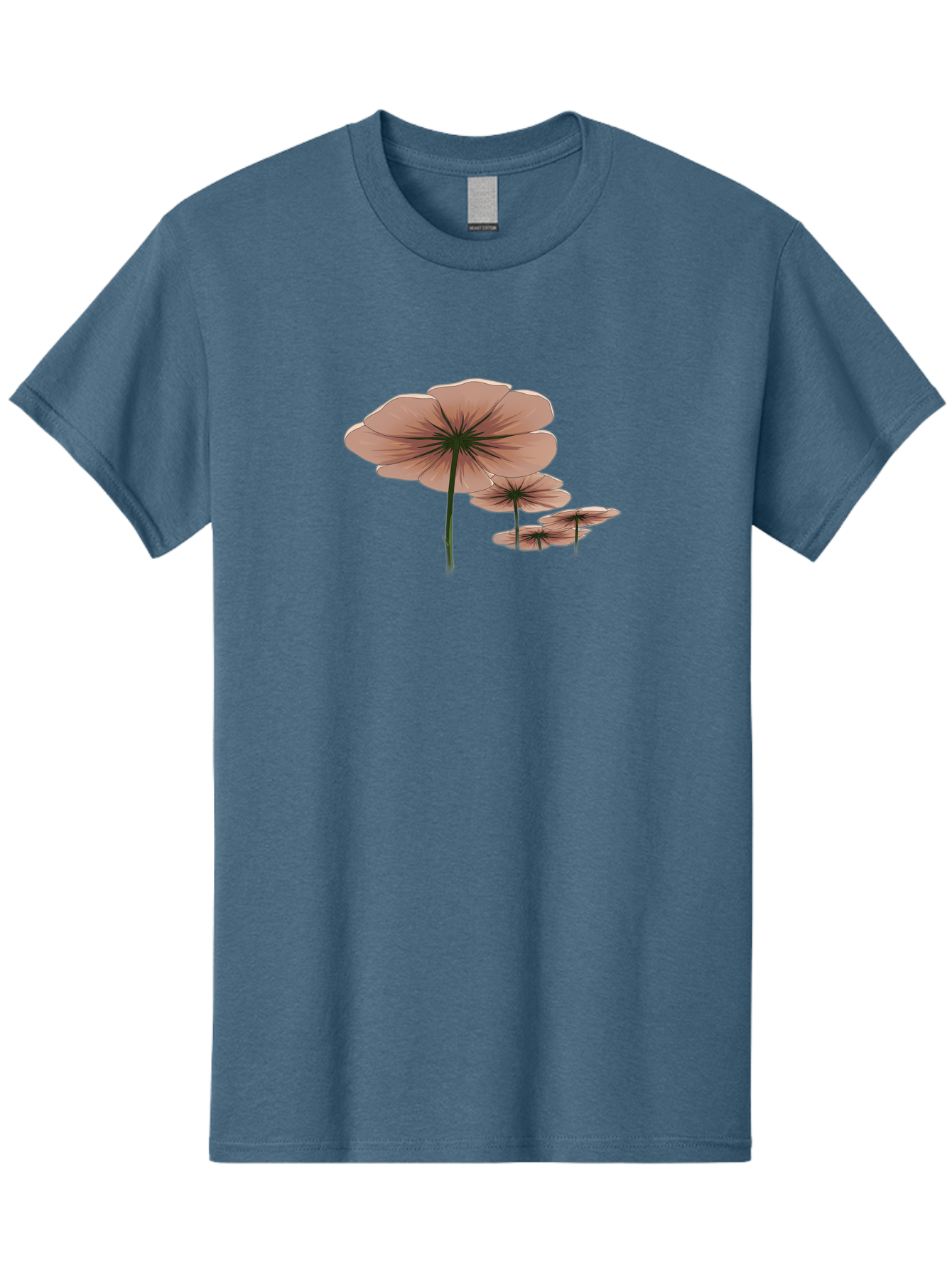 Three-Pink-Flowers Men'S Graphic Tee, 100% Cotton, Comfortable Casual Summer Wear, Machine Washable, Vintage Camera, Old Camera, Antique Camera, Black Camera, Classic Photography, Photography Equipment, Nostalgic Device, Film Camera, Bah253