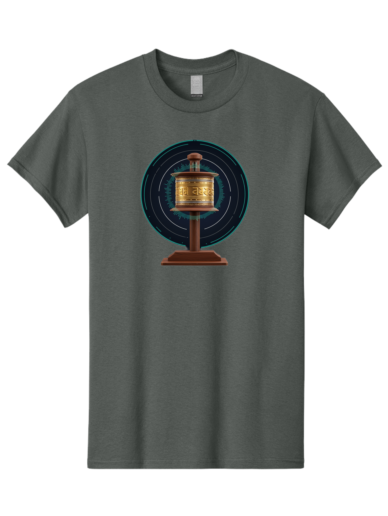 Tibetan-Prayer-Wheel-1 Men'S Graphic Tee, 100% Cotton, Comfortable Casual Summer Wear, Machine Washable, Vintage Camera, Old Camera, Antique Camera, Black Camera, Classic Photography, Photography Equipment, Nostalgic Device, Film Camera, Bah255