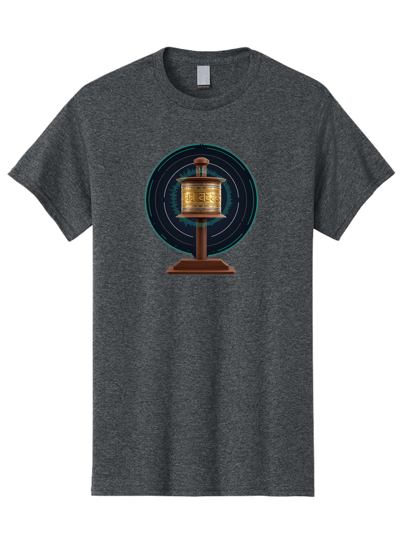 Tibetan-Prayer-Wheel-1 Men'S Graphic Tee, 100% Cotton, Comfortable Casual Summer Wear, Machine Washable, Vintage Camera, Old Camera, Antique Camera, Black Camera, Classic Photography, Photography Equipment, Nostalgic Device, Film Camera, Bah255