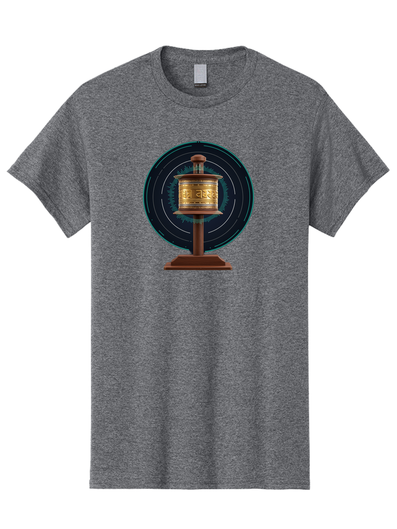 Tibetan-Prayer-Wheel-1 Men'S Graphic Tee, 100% Cotton, Comfortable Casual Summer Wear, Machine Washable, Vintage Camera, Old Camera, Antique Camera, Black Camera, Classic Photography, Photography Equipment, Nostalgic Device, Film Camera, Bah255