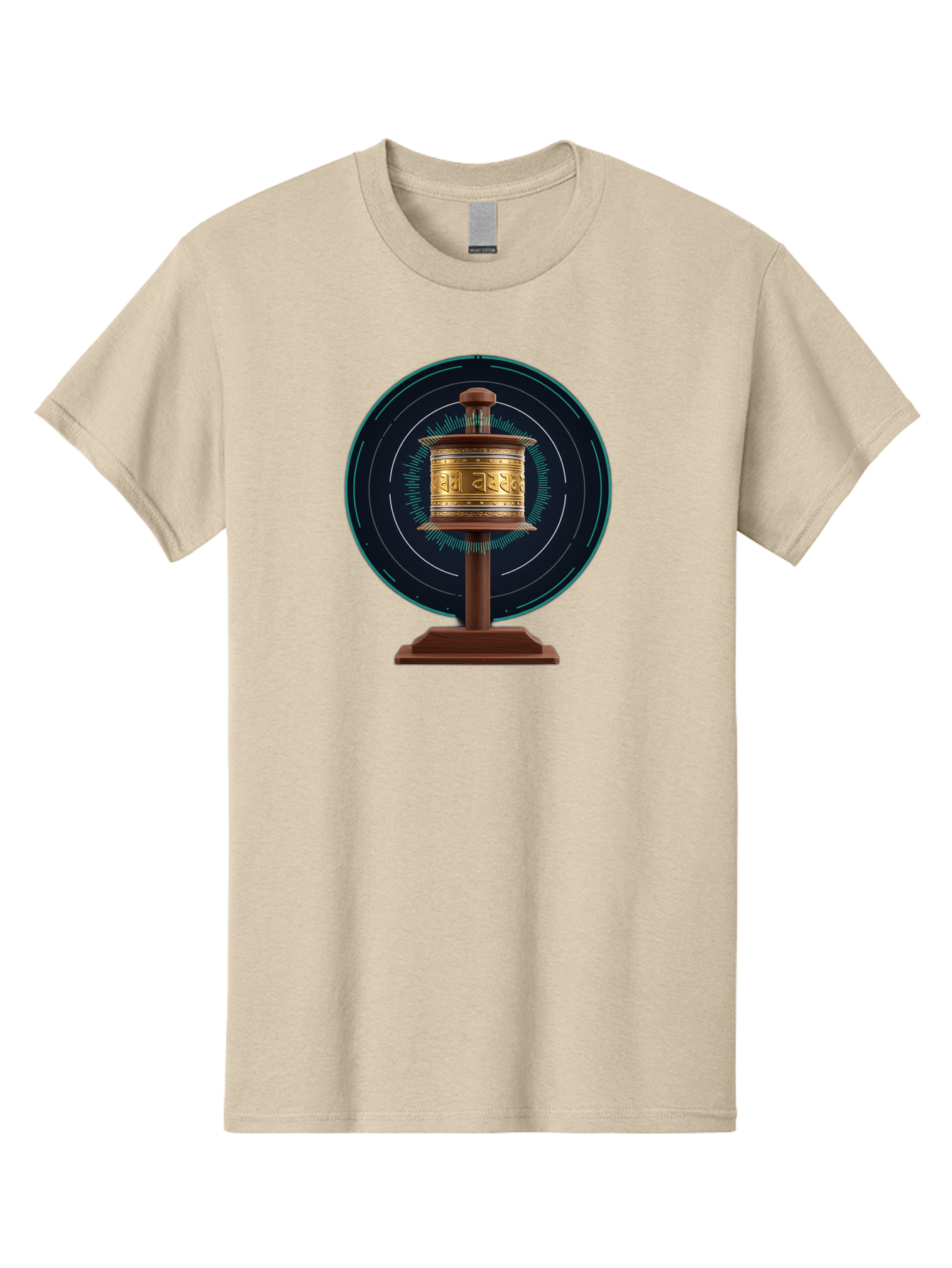 Tibetan-Prayer-Wheel-1 Men'S Graphic Tee, 100% Cotton, Comfortable Casual Summer Wear, Machine Washable, Vintage Camera, Old Camera, Antique Camera, Black Camera, Classic Photography, Photography Equipment, Nostalgic Device, Film Camera, Bah255