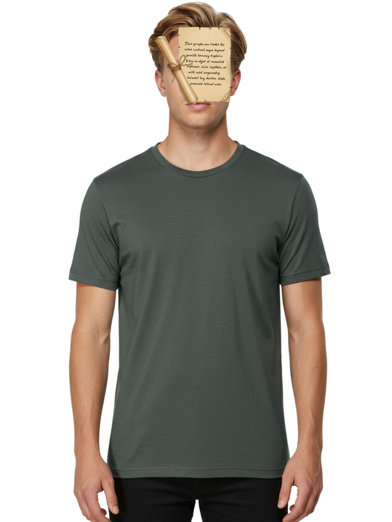 Torn-Parchment-With-Nonsense-Text Men'S Graphic Tee, 100% Cotton, Comfortable Casual Summer Wear, Machine Washable, Vintage Camera, Old Camera, Antique Camera, Black Camera, Classic Photography, Photography Equipment, Nostalgic Device, Bah271