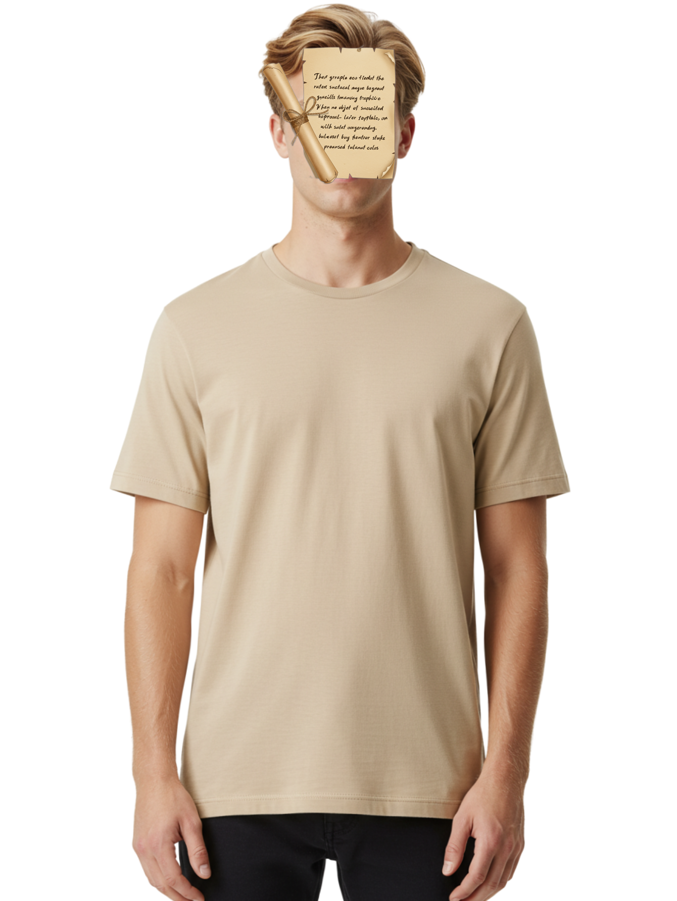 Torn-Parchment-With-Nonsense-Text Men'S Graphic Tee, 100% Cotton, Comfortable Casual Summer Wear, Machine Washable, Vintage Camera, Old Camera, Antique Camera, Black Camera, Classic Photography, Photography Equipment, Nostalgic Device, Bah271