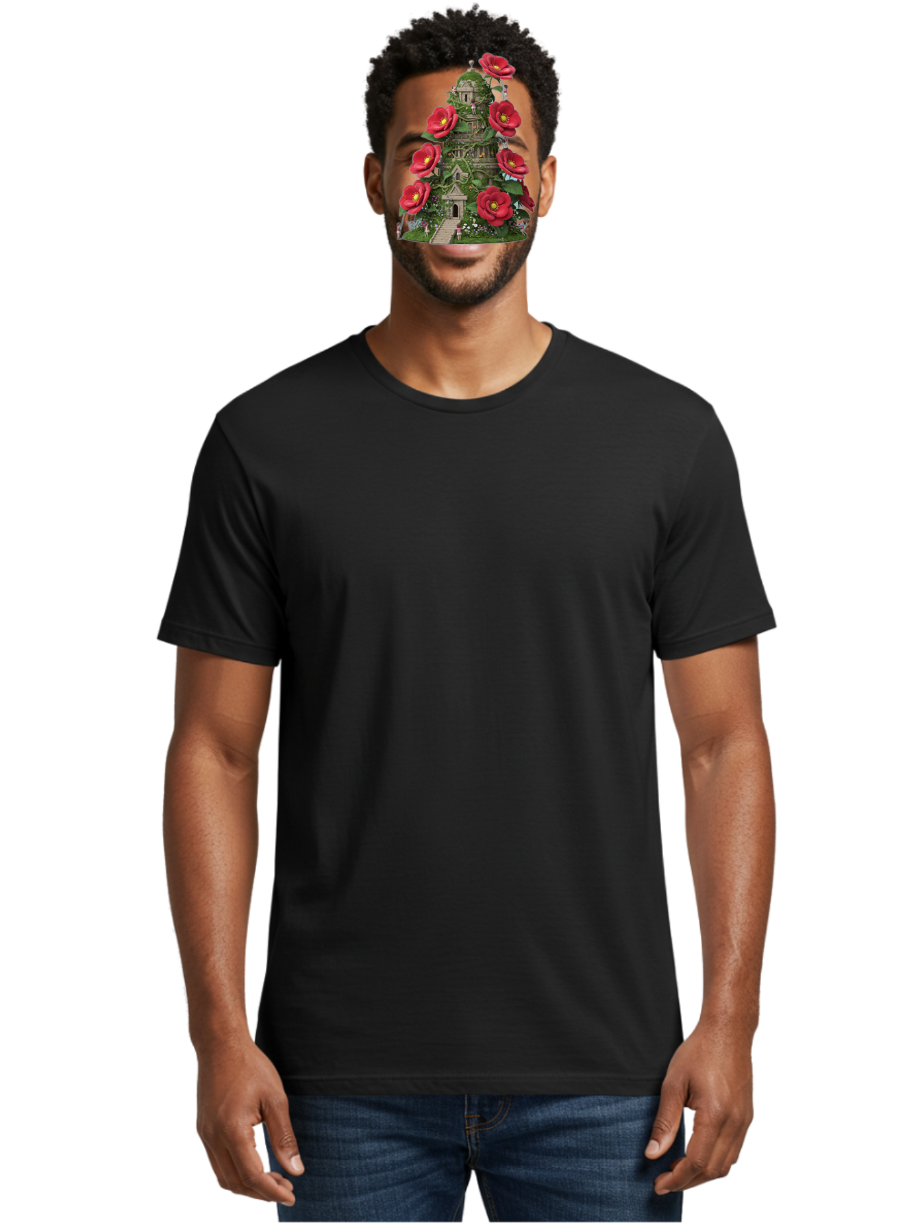 Tower-Of-Red-Flowers Men'S Graphic Tee, 100% Cotton, Comfortable Casual Summer Wear, Machine Washable, Vintage Camera, Old Camera, Antique Camera, Black Camera, Classic Photography, Photography Equipment, Nostalgic Device, Film Camera, Bah272