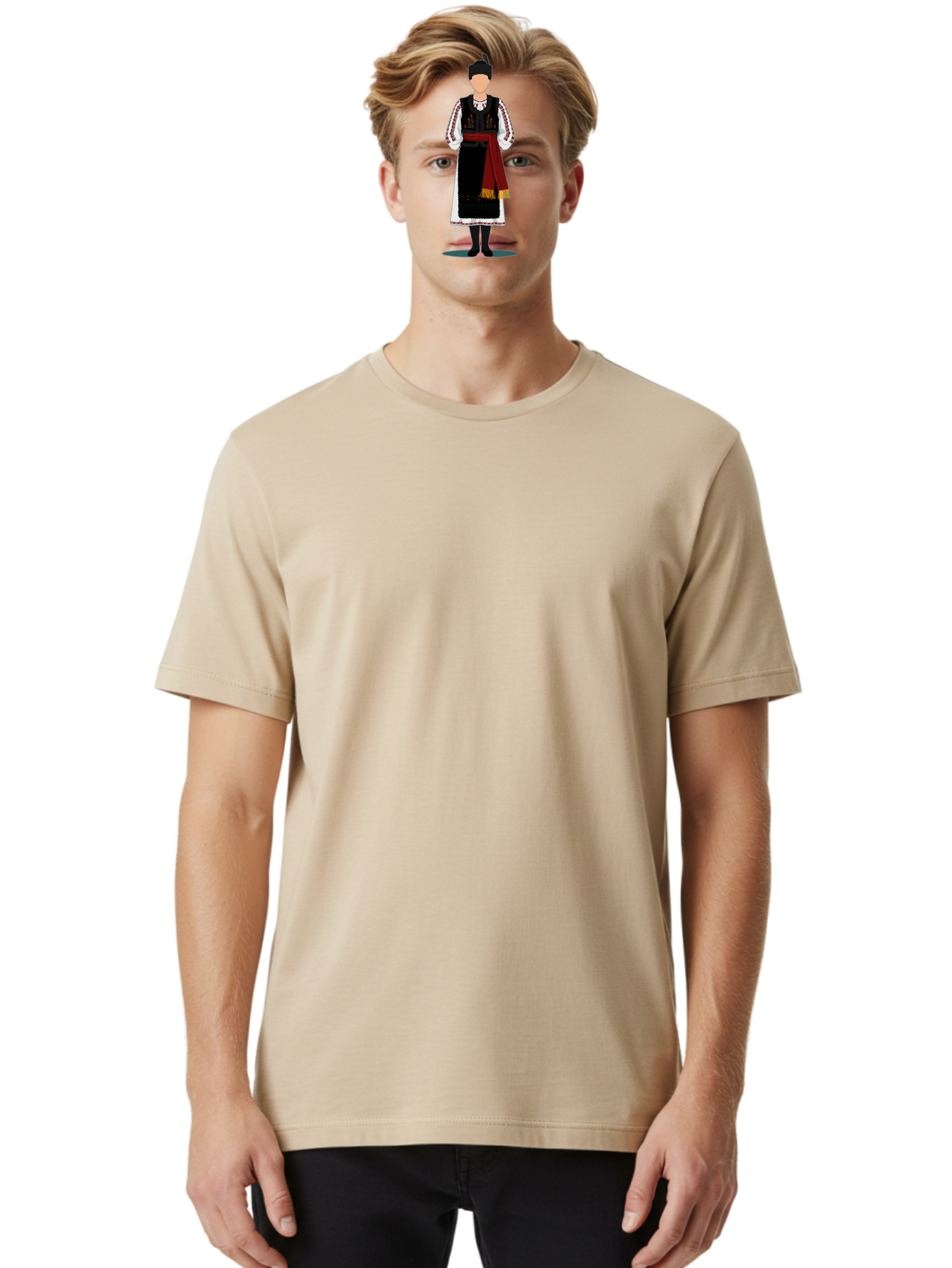 Traditional-Folk-Costume-1 Men'S Graphic Tee, 100% Cotton, Comfortable Casual Summer Wear, Machine Washable, Vintage Camera, Old Camera, Antique Camera, Black Camera, Classic Photography, Photography Equipment, Nostalgic Device, Film Camera, Bah274