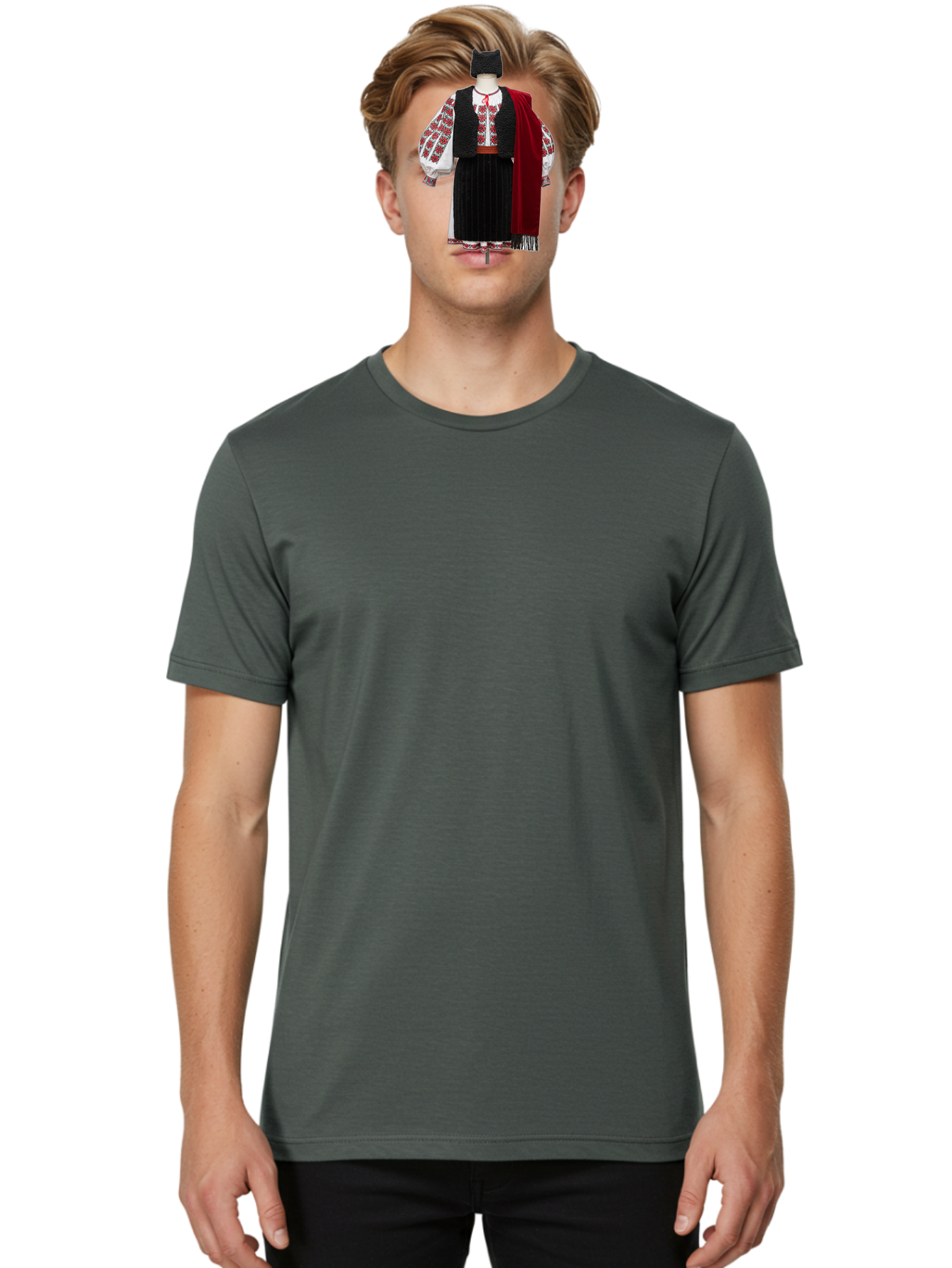 Traditional-Folk-Costume Men'S Graphic Tee, 100% Cotton, Comfortable Casual Summer Wear, Machine Washable, Vintage Camera, Old Camera, Antique Camera, Black Camera, Classic Photography, Photography Equipment, Nostalgic Device, Film Camera, Bah275