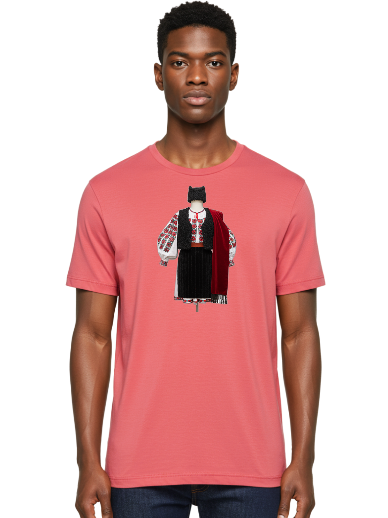 Traditional-Folk-Costume Men'S Graphic Tee, 100% Cotton, Comfortable Casual Summer Wear, Machine Washable, Vintage Camera, Old Camera, Antique Camera, Black Camera, Classic Photography, Photography Equipment, Nostalgic Device, Film Camera, Bah275