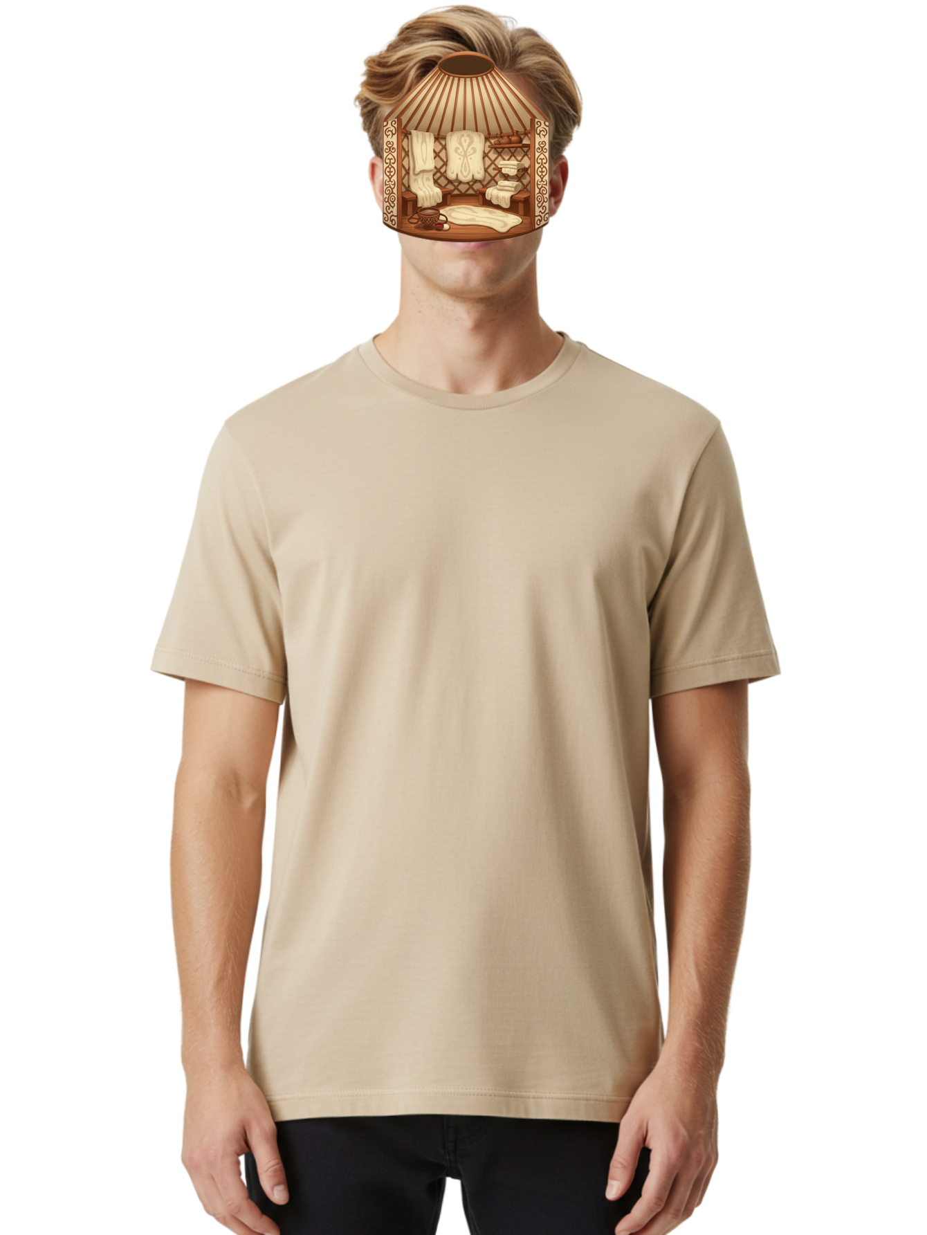 Traditional-Mongolian-Ger Men'S Graphic Tee, 100% Cotton, Comfortable Casual Summer Wear, Machine Washable, Vintage Camera, Old Camera, Antique Camera, Black Camera, Classic Photography, Photography Equipment, Nostalgic Device, Film Camera, Bah279