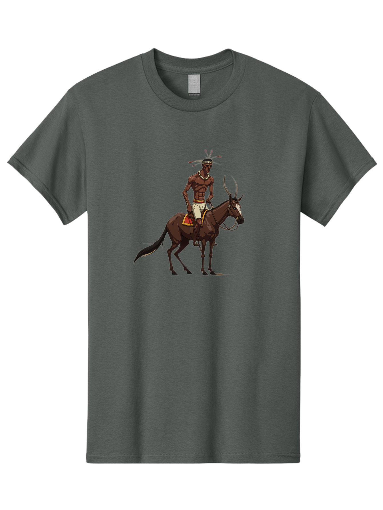Tribal-Warrior-On-Horse Men'S Graphic Tee, 100% Cotton, Comfortable Casual Summer Wear, Machine Washable, Vintage Camera, Old Camera, Antique Camera, Black Camera, Classic Photography, Photography Equipment, Nostalgic Device, Film Camera, Bah290