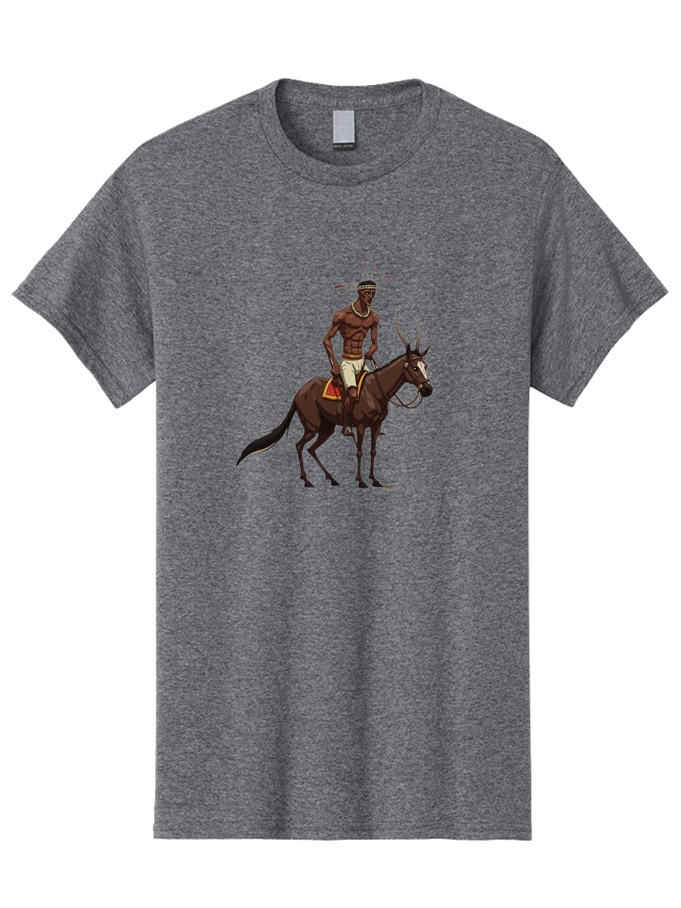 Tribal-Warrior-On-Horse Men'S Graphic Tee, 100% Cotton, Comfortable Casual Summer Wear, Machine Washable, Vintage Camera, Old Camera, Antique Camera, Black Camera, Classic Photography, Photography Equipment, Nostalgic Device, Film Camera, Bah290