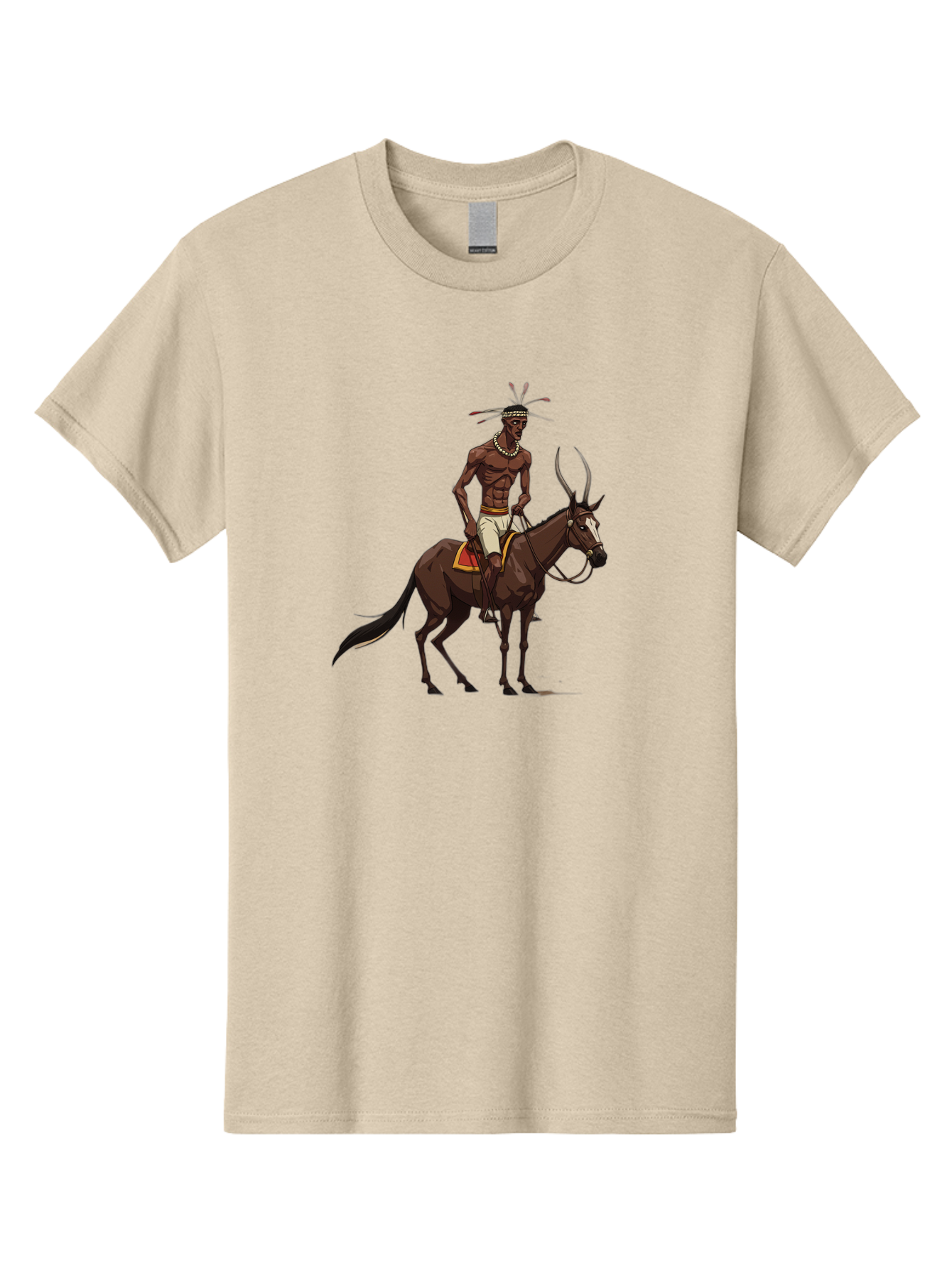 Tribal-Warrior-On-Horse Men'S Graphic Tee, 100% Cotton, Comfortable Casual Summer Wear, Machine Washable, Vintage Camera, Old Camera, Antique Camera, Black Camera, Classic Photography, Photography Equipment, Nostalgic Device, Film Camera, Bah290