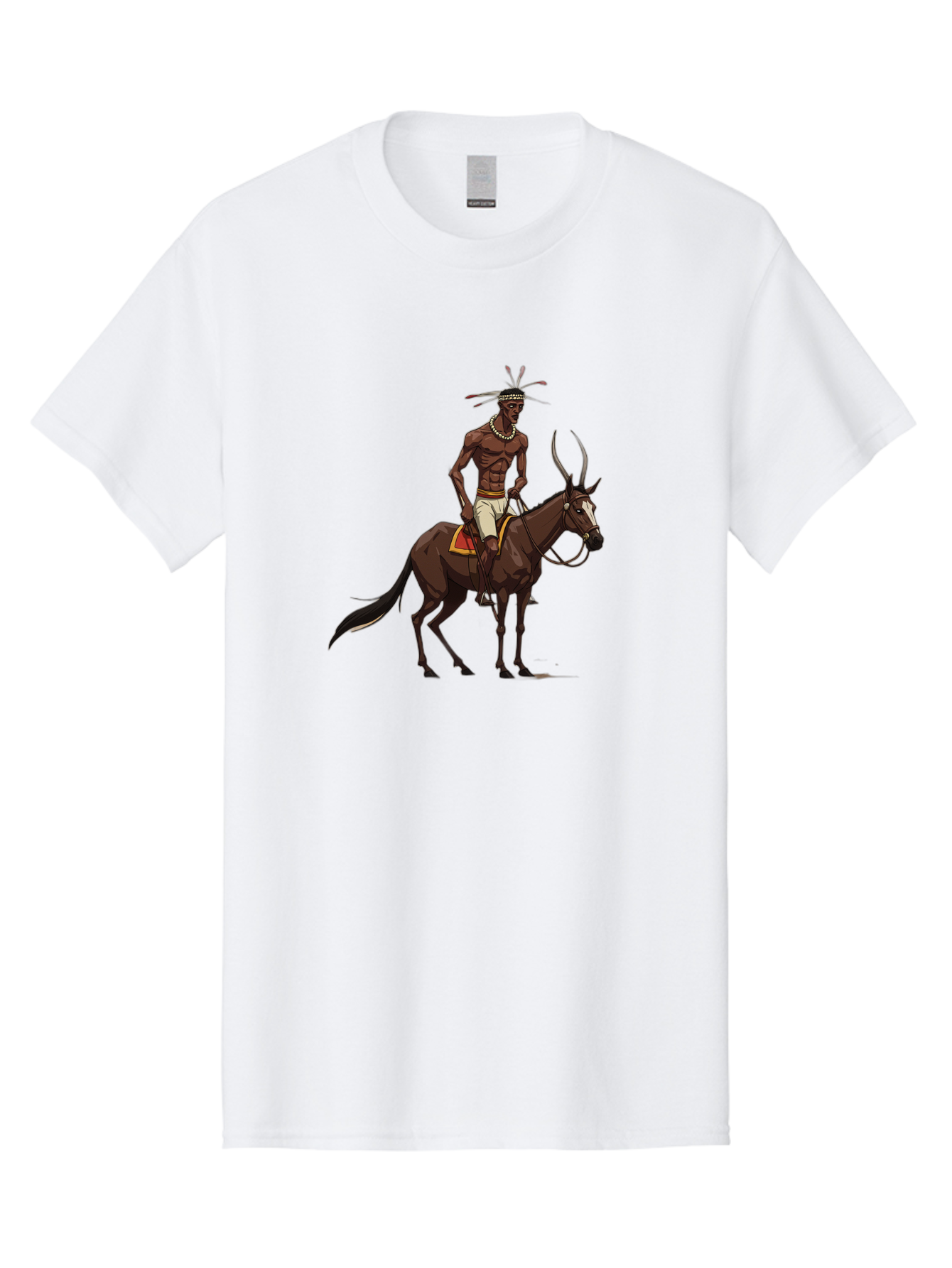 Tribal-Warrior-On-Horse Men'S Graphic Tee, 100% Cotton, Comfortable Casual Summer Wear, Machine Washable, Vintage Camera, Old Camera, Antique Camera, Black Camera, Classic Photography, Photography Equipment, Nostalgic Device, Film Camera, Bah290