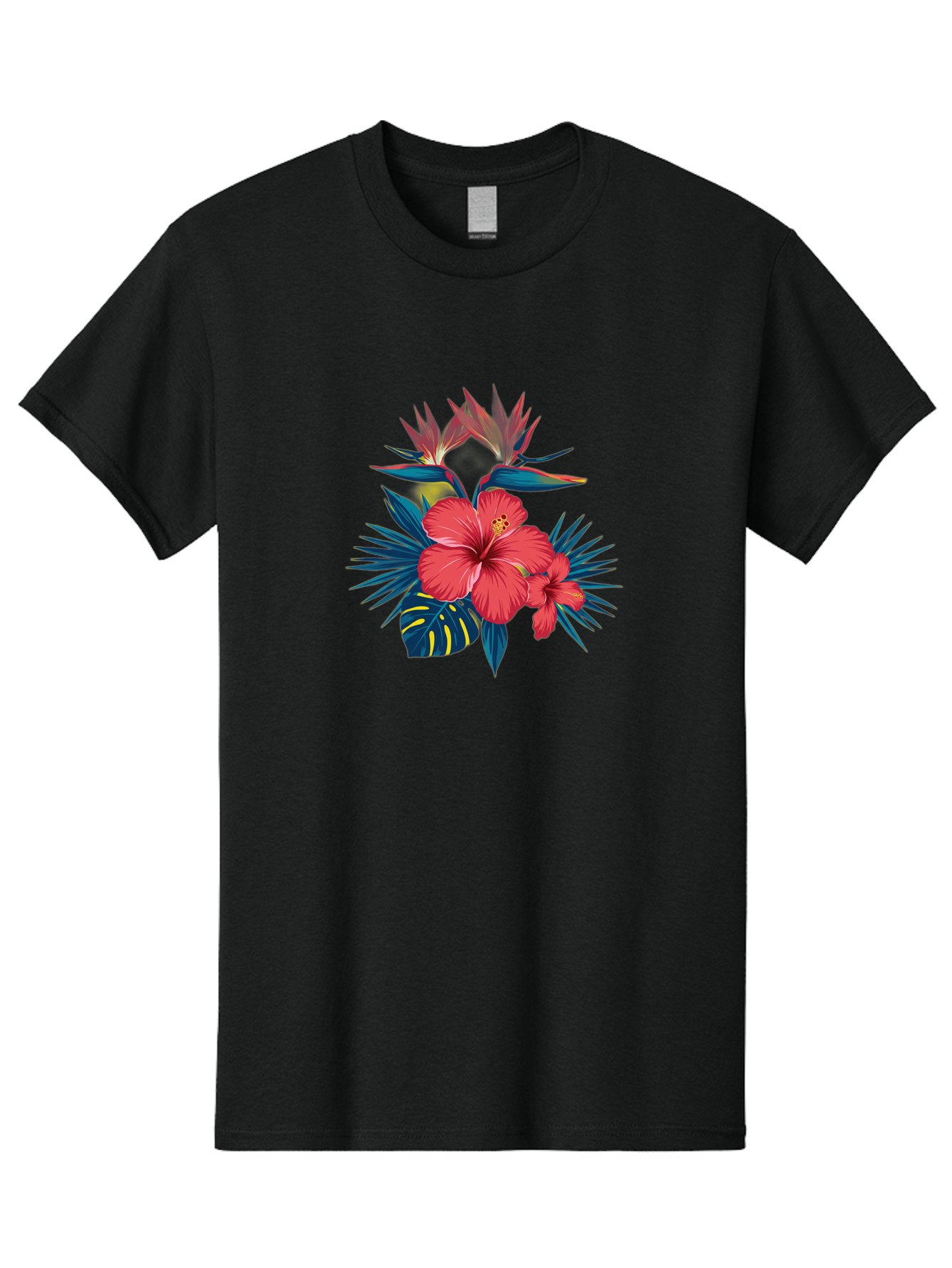 Tropical-Hibiscus Men'S Graphic Tee, 100% Cotton, Comfortable Casual Summer Wear, Machine Washable, Vintage Camera, Old Camera, Antique Camera, Black Camera, Classic Photography, Photography Equipment, Nostalgic Device, Film Camera, Camera Art Bah292