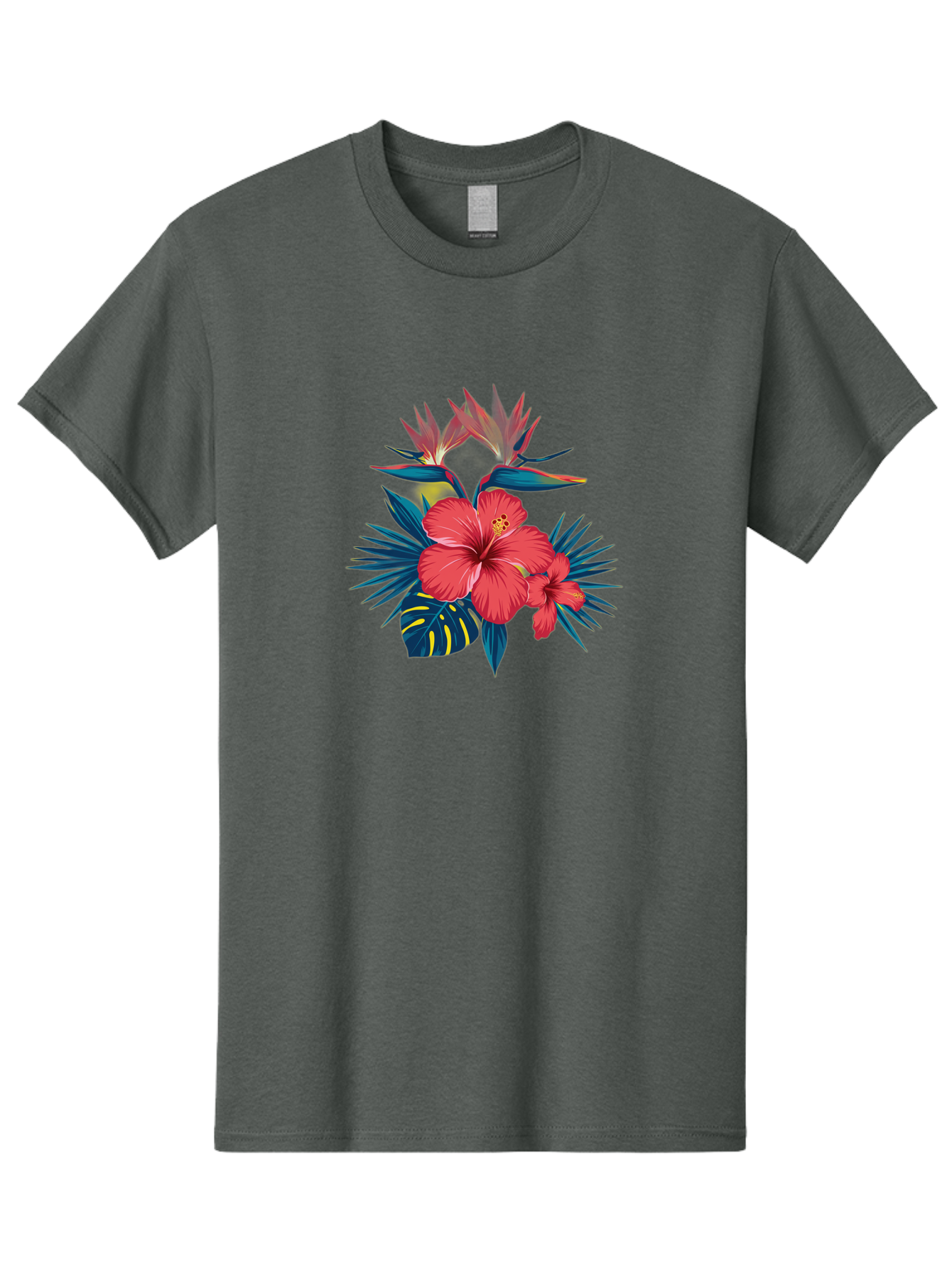 Tropical-Hibiscus Men'S Graphic Tee, 100% Cotton, Comfortable Casual Summer Wear, Machine Washable, Vintage Camera, Old Camera, Antique Camera, Black Camera, Classic Photography, Photography Equipment, Nostalgic Device, Film Camera, Camera Art Bah292