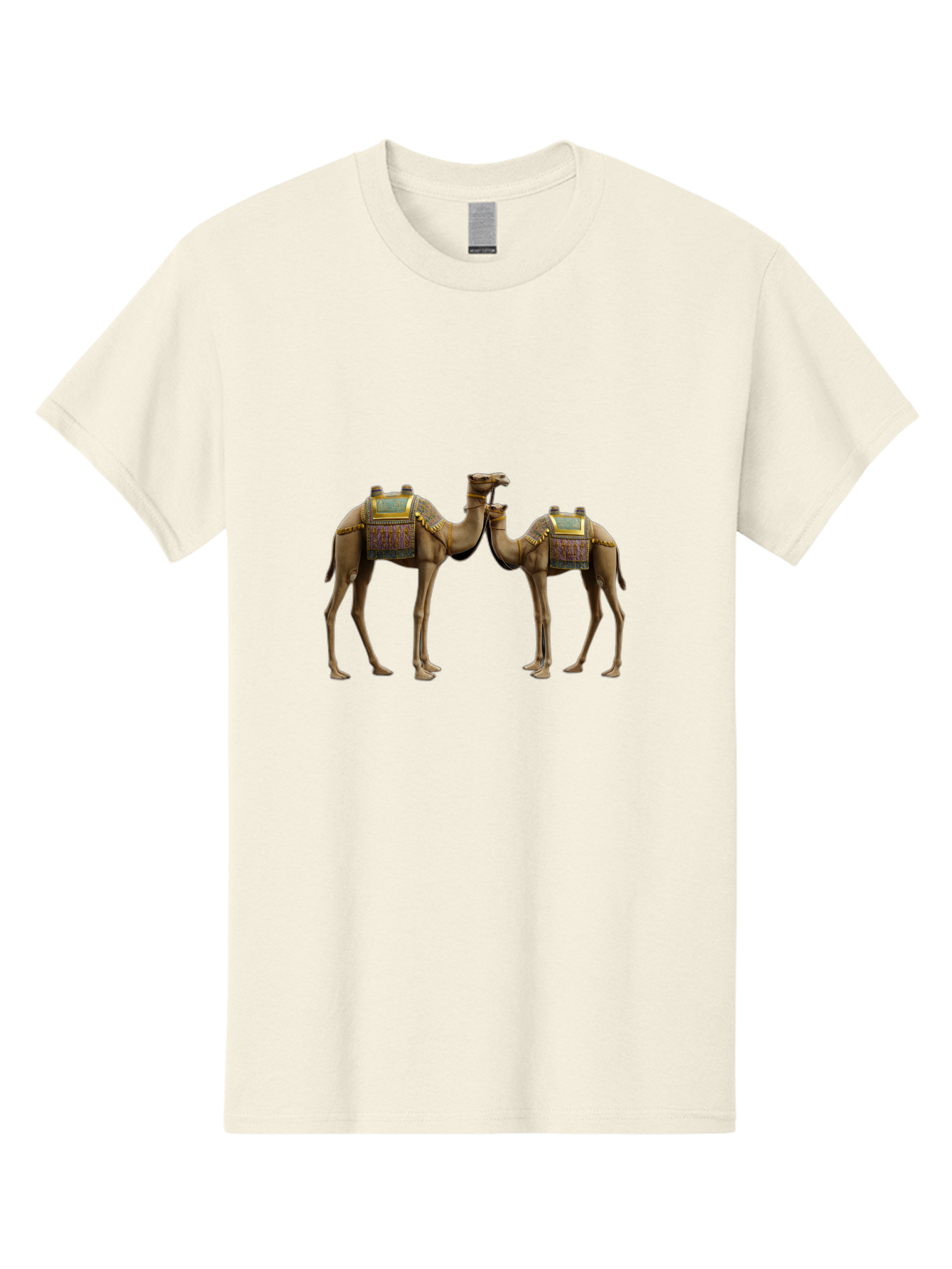 Two-Camels-1 Men'S Graphic Tee, 100% Cotton, Comfortable Casual Summer Wear, Machine Washable, Vintage Camera, Old Camera, Antique Camera, Black Camera, Classic Photography, Photography Equipment, Nostalgic Device, Film Camera, Camera Art Bah300