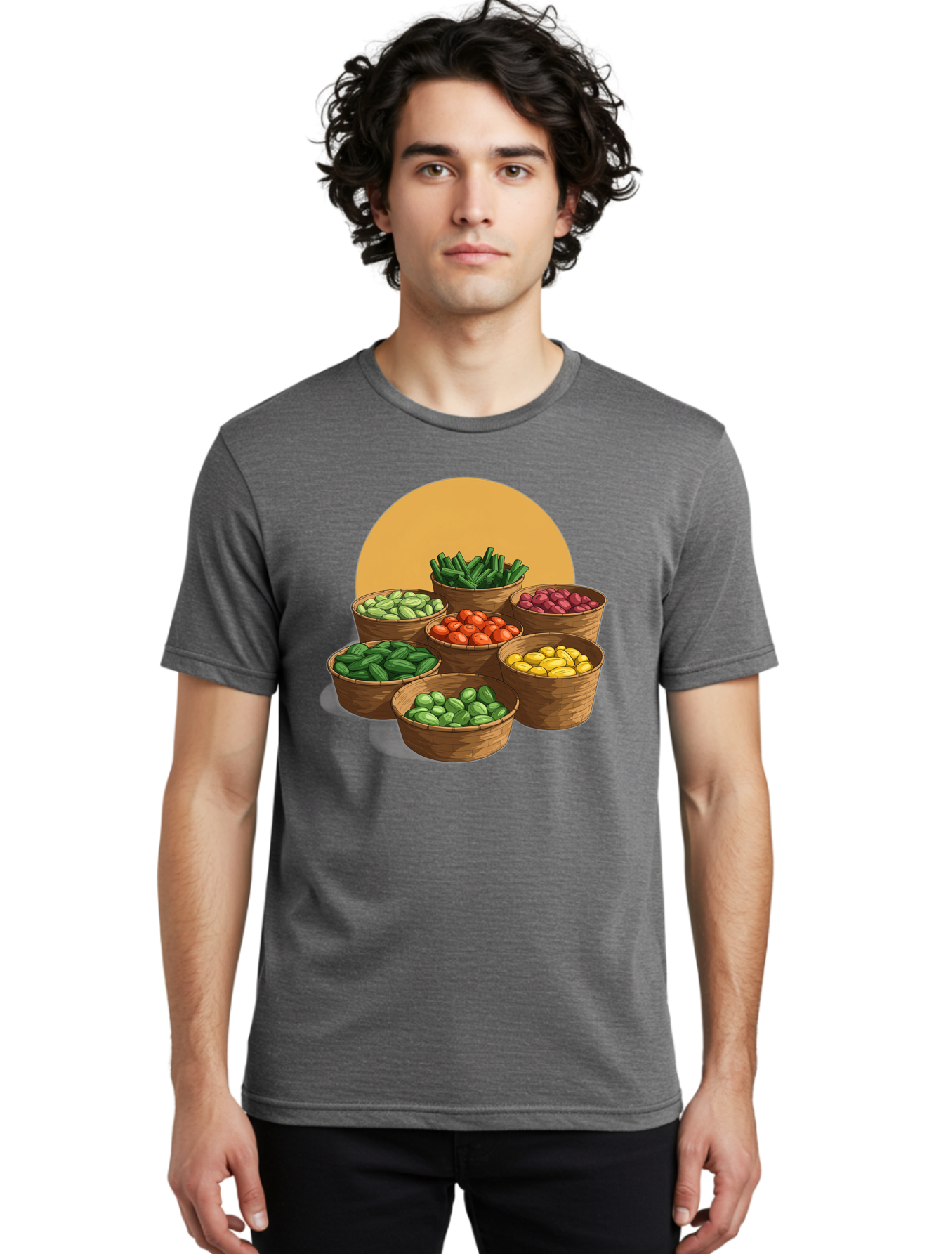 Vegetable-Baskets-1 Men'S Graphic Tee, 100% Cotton, Comfortable Casual Summer Wear, Machine Washable, Vintage Camera, Old Camera, Antique Camera, Black Camera, Classic Photography, Photography Equipment, Nostalgic Device, Film Camera, Bah311