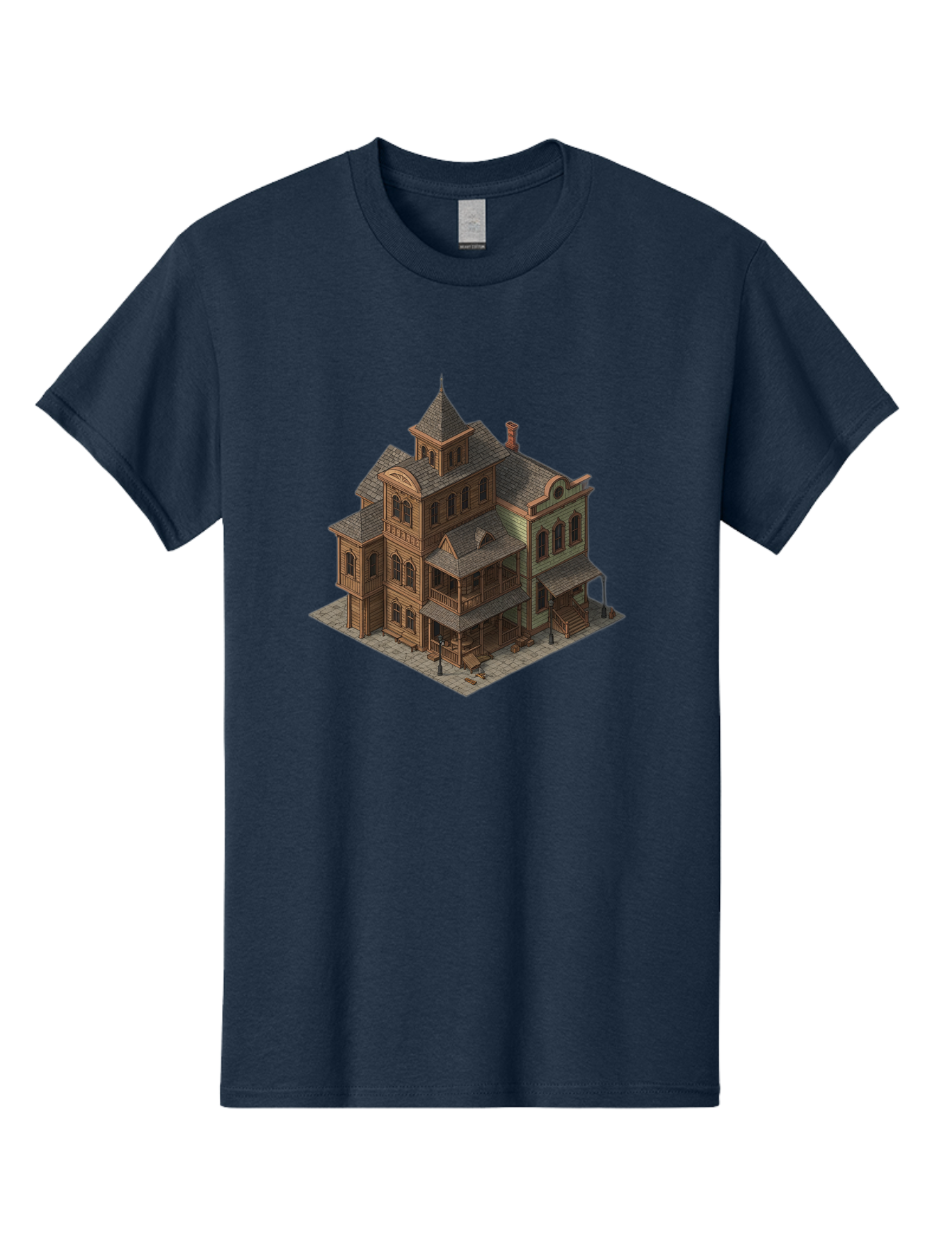 Victorian-House-1 Men'S Graphic Tee, 100% Cotton, Comfortable Casual Summer Wear, Machine Washable, Vintage Camera, Old Camera, Antique Camera, Black Camera, Classic Photography, Photography Equipment, Nostalgic Device, Film Camera, Camera Art Bah315