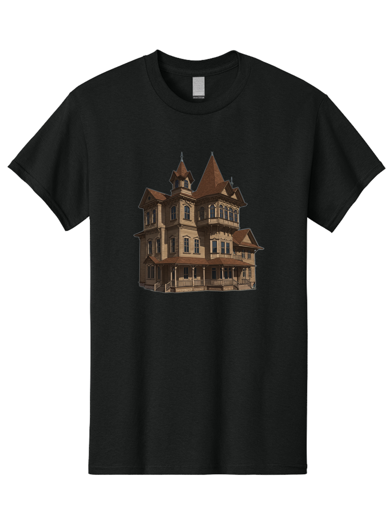 Victorian-Mansion Men'S Graphic Tee, 100% Cotton, Comfortable Casual Summer Wear, Machine Washable, Vintage Camera, Old Camera, Antique Camera, Black Camera, Classic Photography, Photography Equipment, Nostalgic Device, Film Camera, Camera Art Bah318