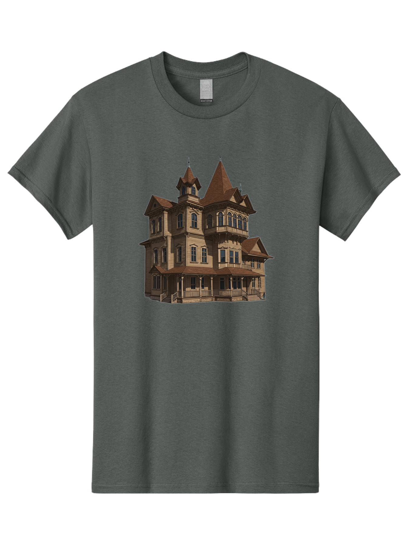 Victorian-Mansion Men'S Graphic Tee, 100% Cotton, Comfortable Casual Summer Wear, Machine Washable, Vintage Camera, Old Camera, Antique Camera, Black Camera, Classic Photography, Photography Equipment, Nostalgic Device, Film Camera, Camera Art Bah318