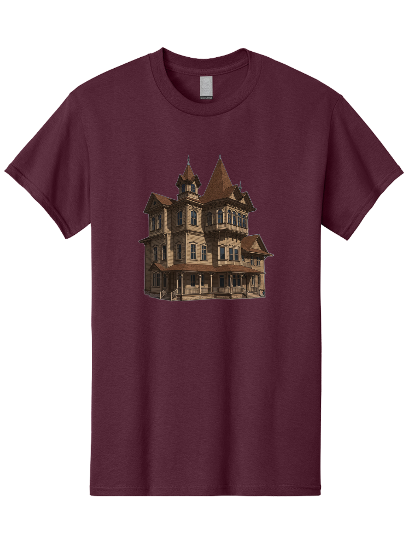Victorian-Mansion Men'S Graphic Tee, 100% Cotton, Comfortable Casual Summer Wear, Machine Washable, Vintage Camera, Old Camera, Antique Camera, Black Camera, Classic Photography, Photography Equipment, Nostalgic Device, Film Camera, Camera Art Bah318