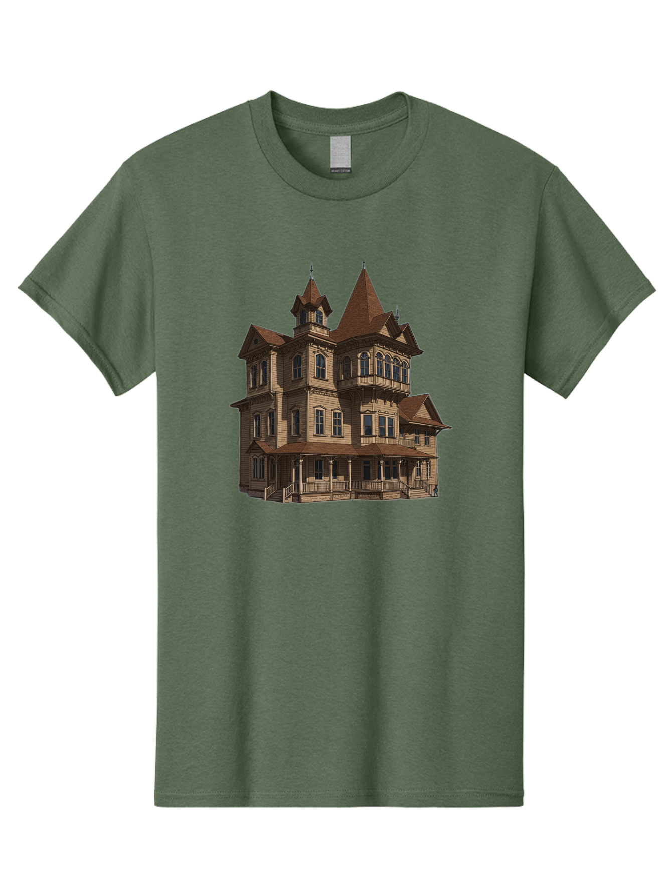 Victorian-Mansion Men'S Graphic Tee, 100% Cotton, Comfortable Casual Summer Wear, Machine Washable, Vintage Camera, Old Camera, Antique Camera, Black Camera, Classic Photography, Photography Equipment, Nostalgic Device, Film Camera, Camera Art Bah318