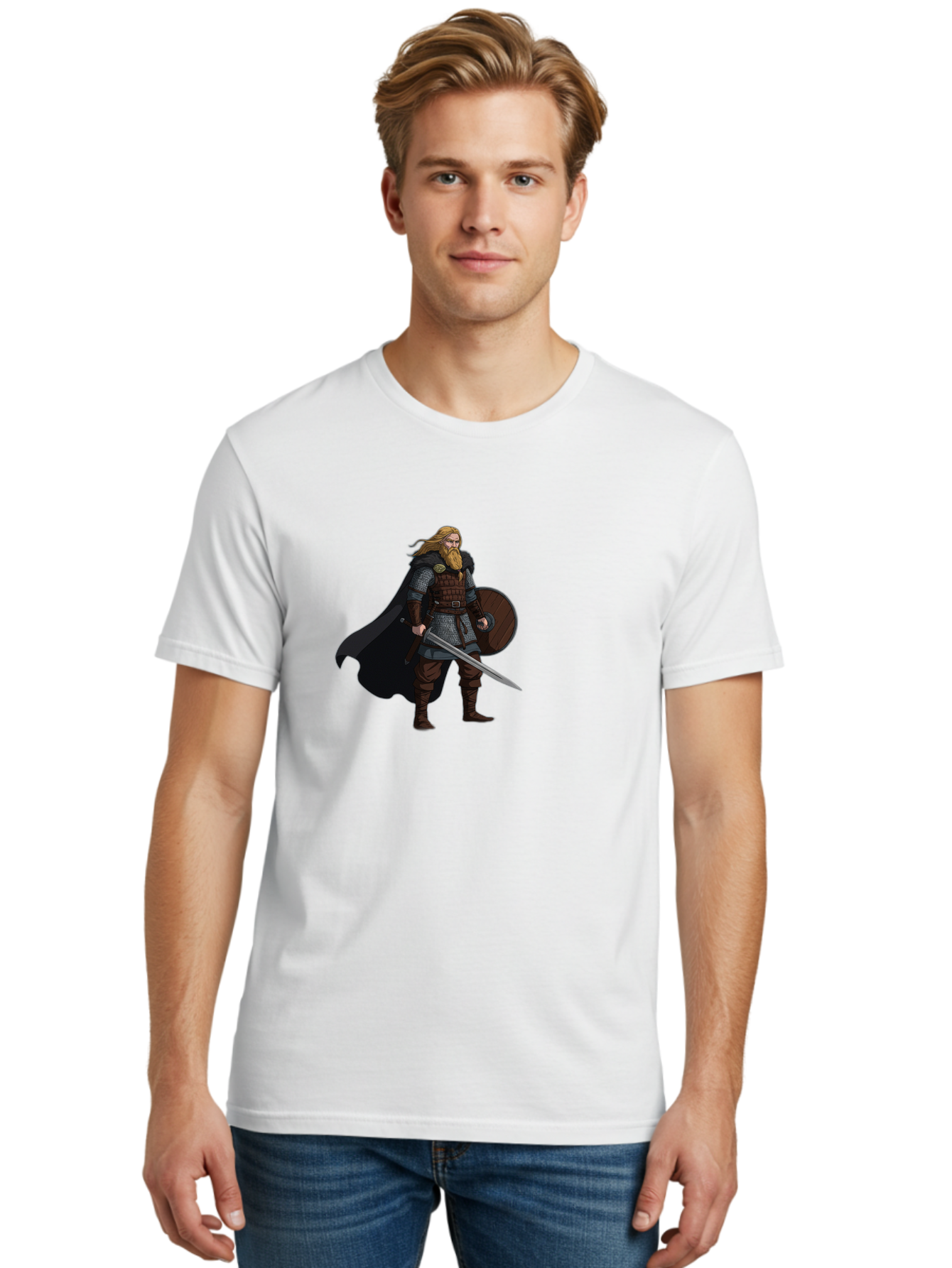 Viking-Warrior-1 Men'S Graphic Tee, 100% Cotton, Comfortable Casual Summer Wear, Machine Washable, Vintage Camera, Old Camera, Antique Camera, Black Camera, Classic Photography, Photography Equipment, Nostalgic Device, Film Camera, Camera Art Bah320