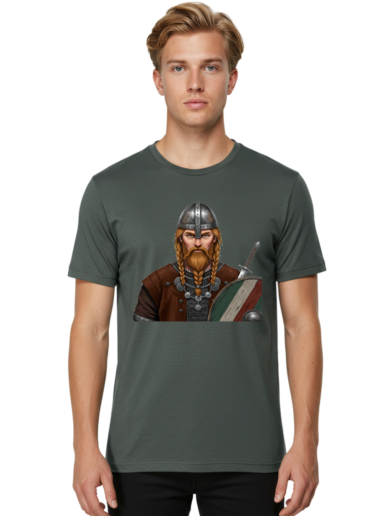 Viking-Warrior-3 Men'S Graphic Tee, 100% Cotton, Comfortable Casual Summer Wear, Machine Washable, Vintage Camera, Old Camera, Antique Camera, Black Camera, Classic Photography, Photography Equipment, Nostalgic Device, Film Camera, Camera Art Bah322