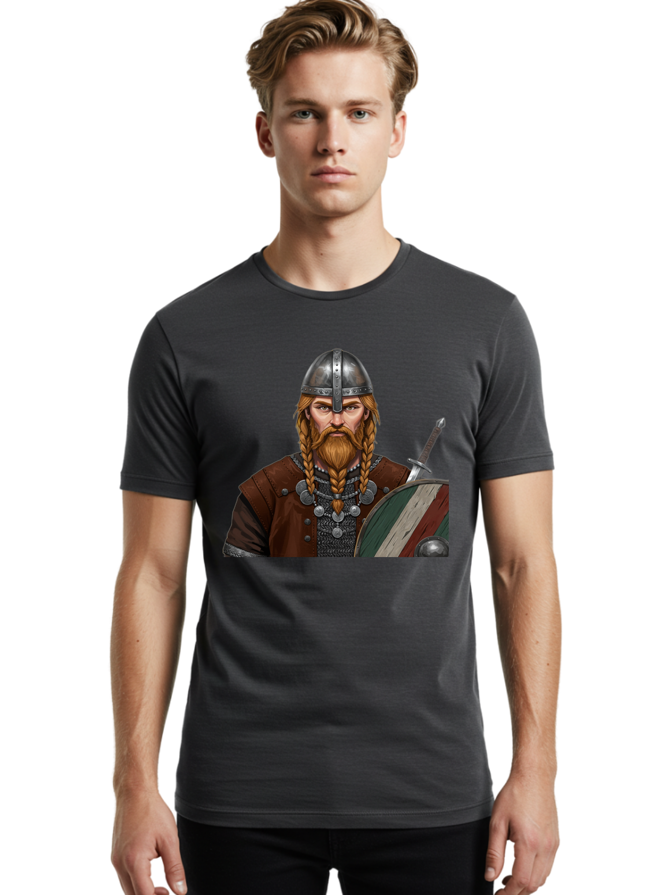 Viking-Warrior-3 Men'S Graphic Tee, 100% Cotton, Comfortable Casual Summer Wear, Machine Washable, Vintage Camera, Old Camera, Antique Camera, Black Camera, Classic Photography, Photography Equipment, Nostalgic Device, Film Camera, Camera Art Bah322