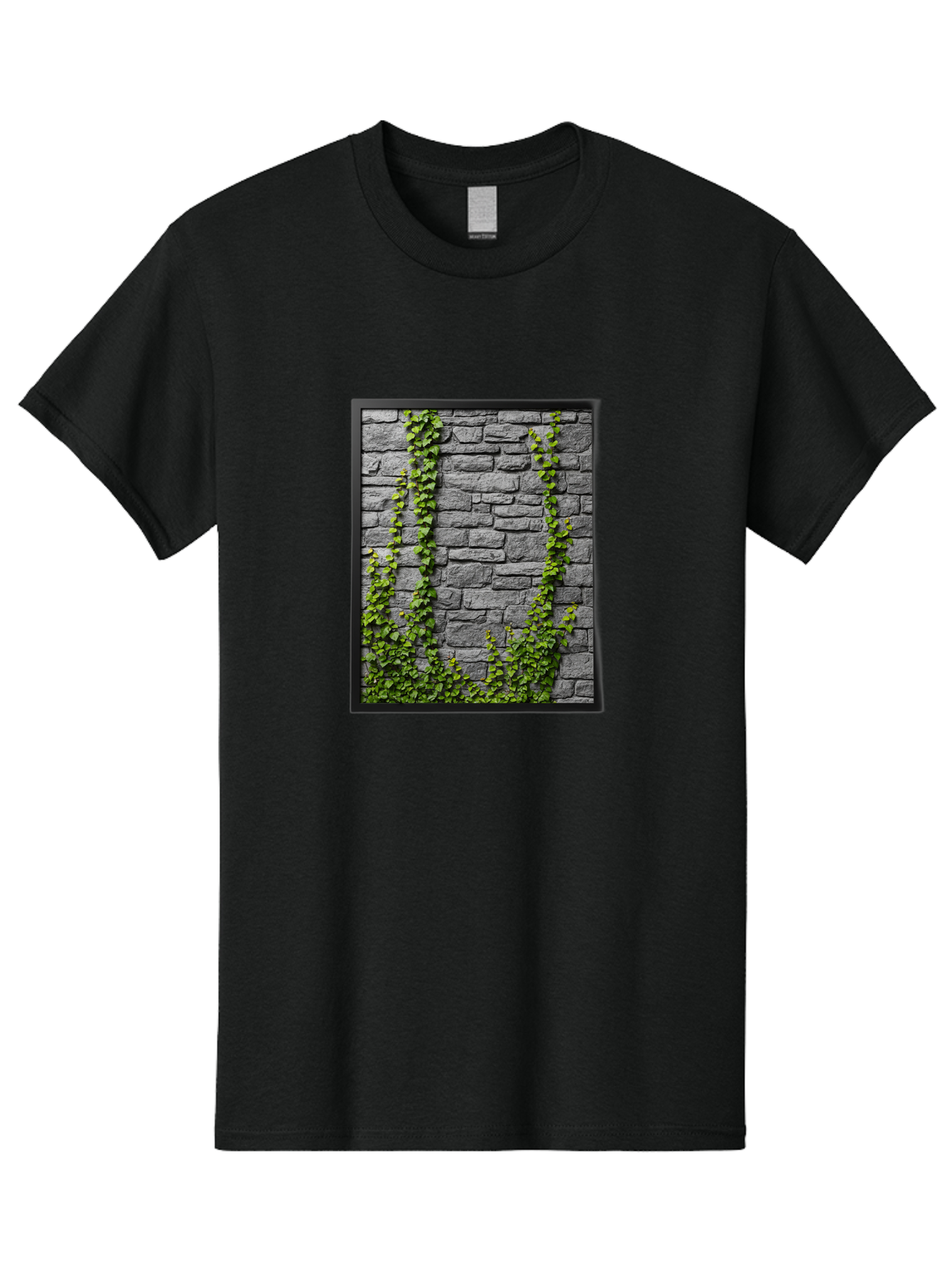 Vines-On-Stone-Wall Men'S Graphic Tee, 100% Cotton, Comfortable Casual Summer Wear, Machine Washable, Vintage Camera, Old Camera, Antique Camera, Black Camera, Classic Photography, Photography Equipment, Nostalgic Device, Film Camera, Bah342
