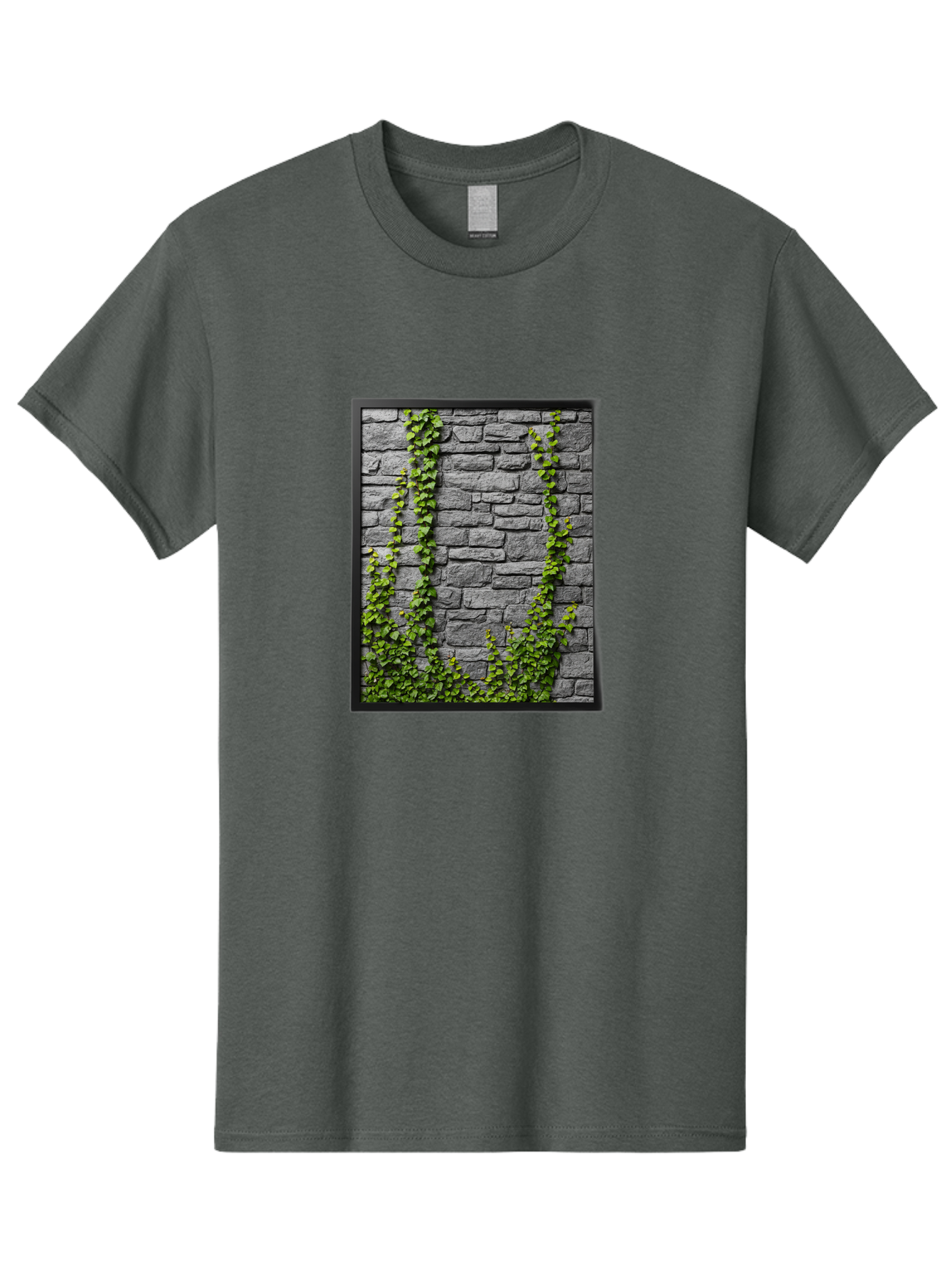 Vines-On-Stone-Wall Men'S Graphic Tee, 100% Cotton, Comfortable Casual Summer Wear, Machine Washable, Vintage Camera, Old Camera, Antique Camera, Black Camera, Classic Photography, Photography Equipment, Nostalgic Device, Film Camera, Bah342