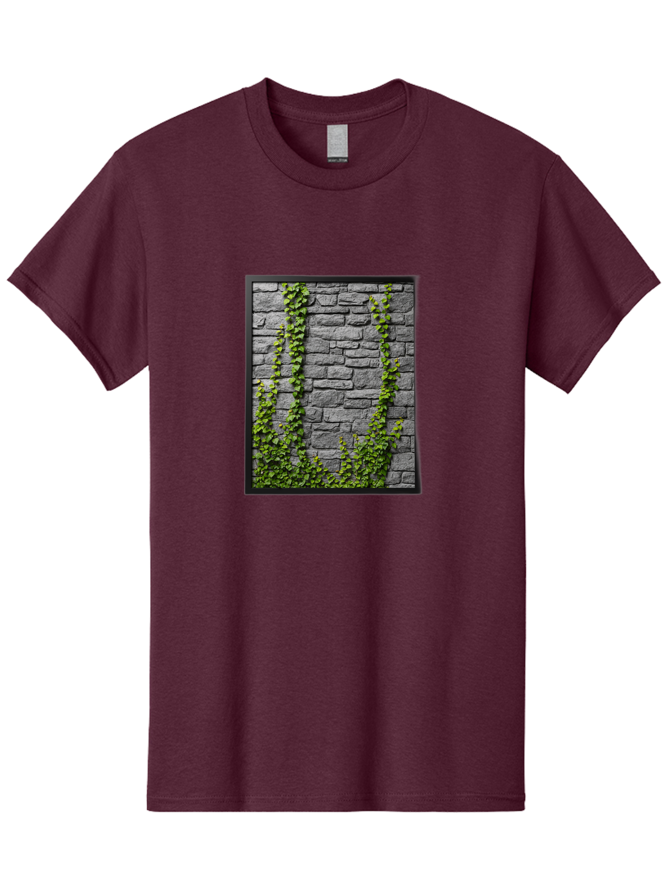 Vines-On-Stone-Wall Men'S Graphic Tee, 100% Cotton, Comfortable Casual Summer Wear, Machine Washable, Vintage Camera, Old Camera, Antique Camera, Black Camera, Classic Photography, Photography Equipment, Nostalgic Device, Film Camera, Bah342