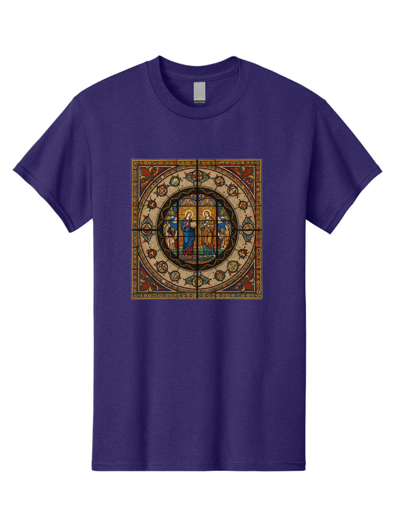 Visitation-Stained-Glass-Window Men'S Graphic Tee, 100% Cotton, Comfortable Casual Summer Wear, Machine Washable, Vintage Camera, Old Camera, Antique Camera, Black Camera, Classic Photography, Photography Equipment, Nostalgic Device, Bah349