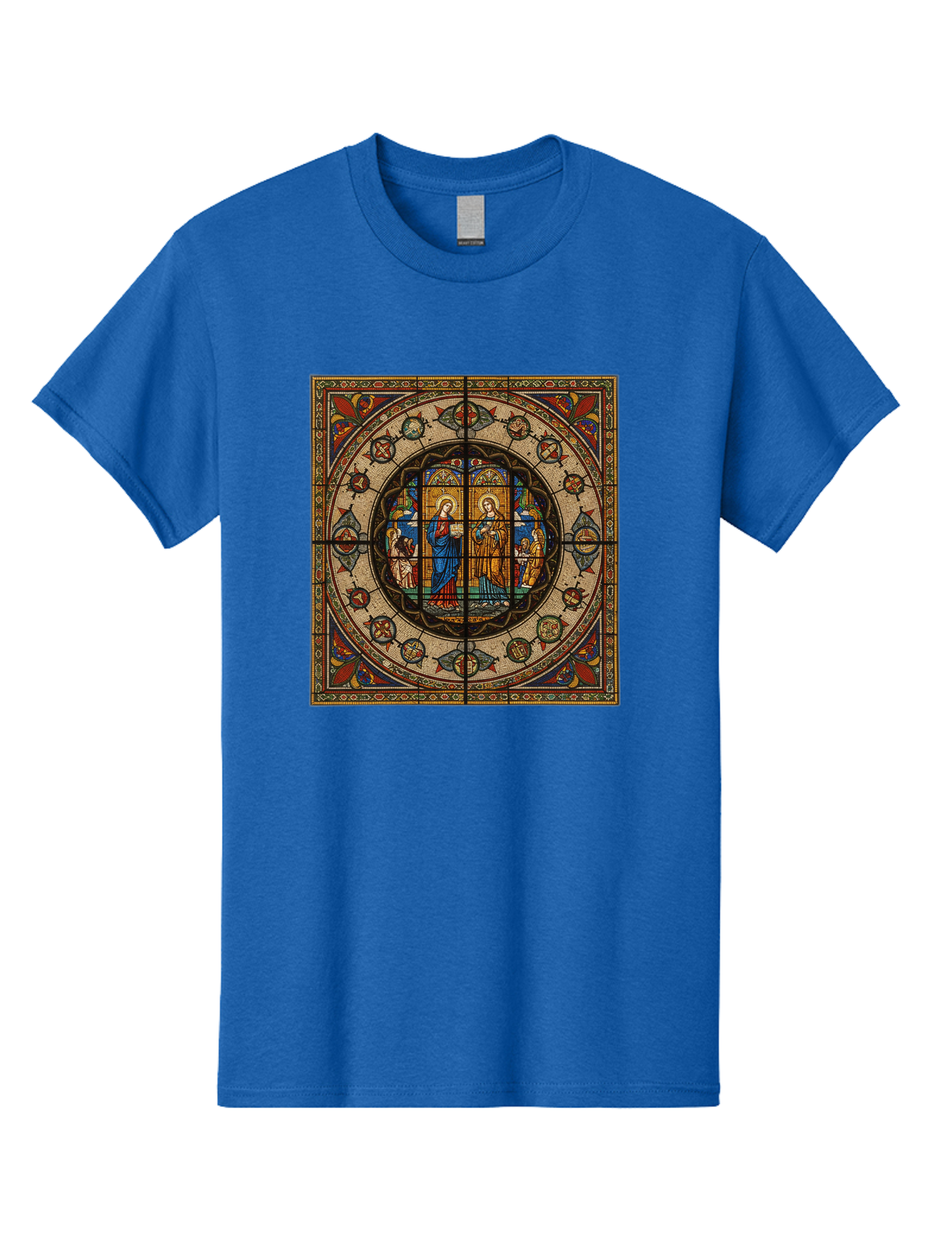 Visitation-Stained-Glass-Window Men'S Graphic Tee, 100% Cotton, Comfortable Casual Summer Wear, Machine Washable, Vintage Camera, Old Camera, Antique Camera, Black Camera, Classic Photography, Photography Equipment, Nostalgic Device, Bah349